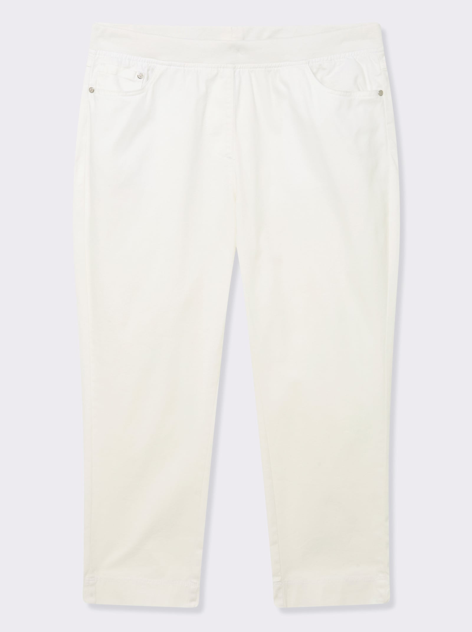 7/8-Jeans mit Jersey-Bund in softer Qualität - weiß