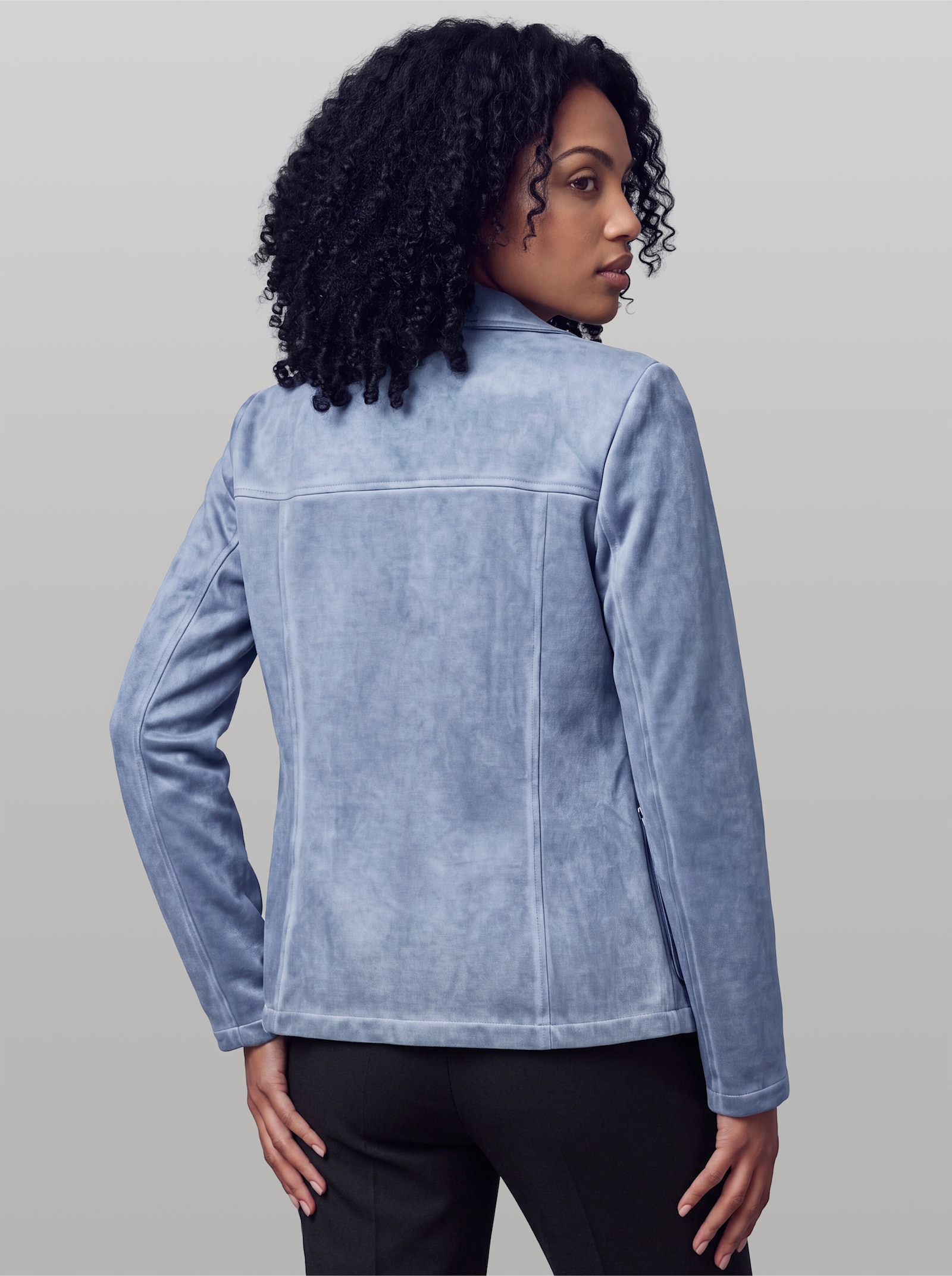 heine Sweatblazer mit Oil-dyed-Waschung - bleu