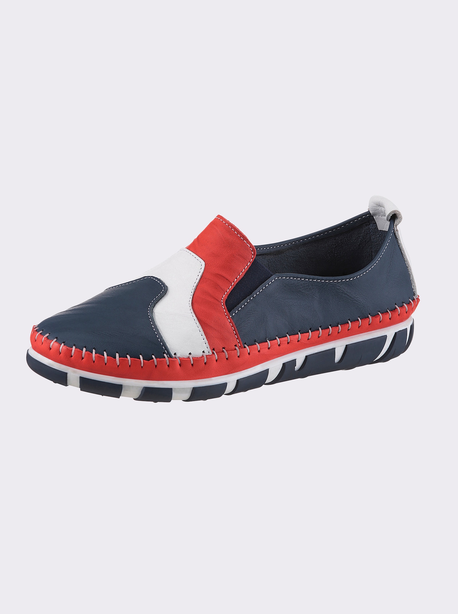 Gemini Slipper von Gemini, aus Leder - jeansblau