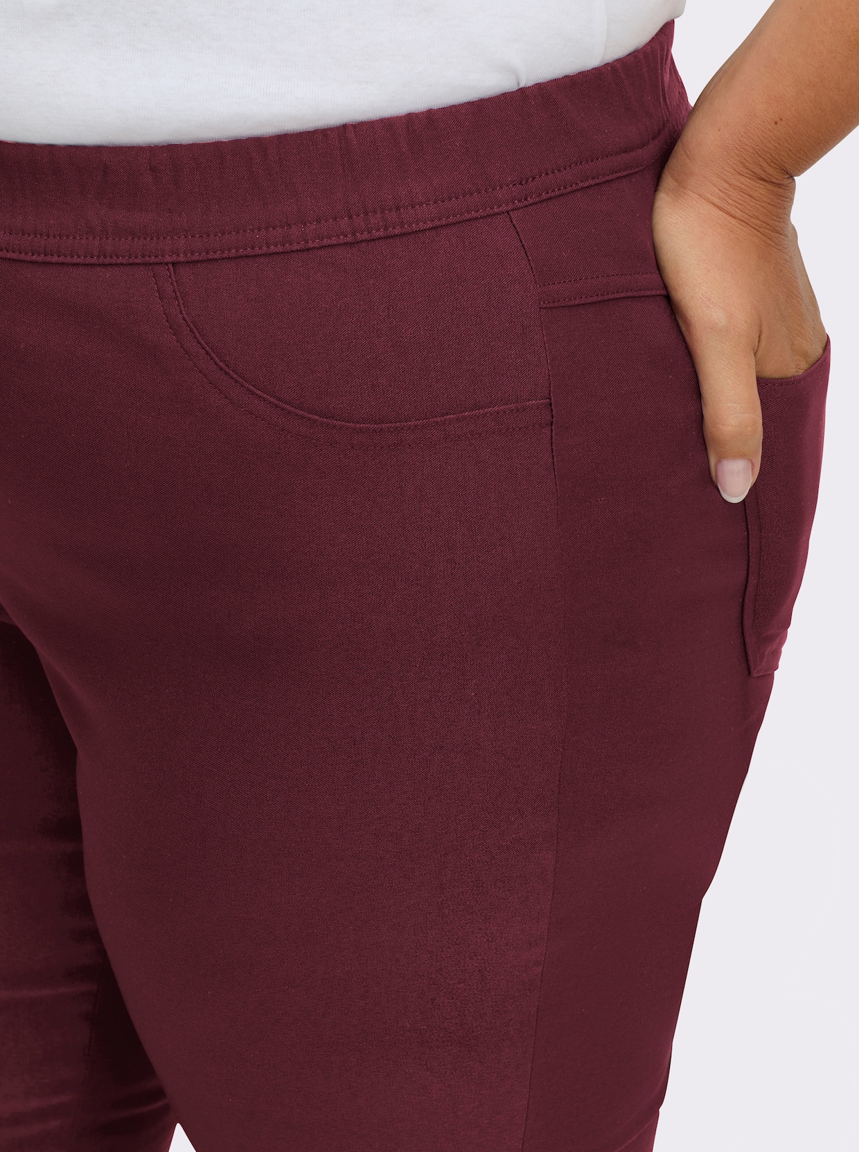 Hose innen angeraut - bordeaux