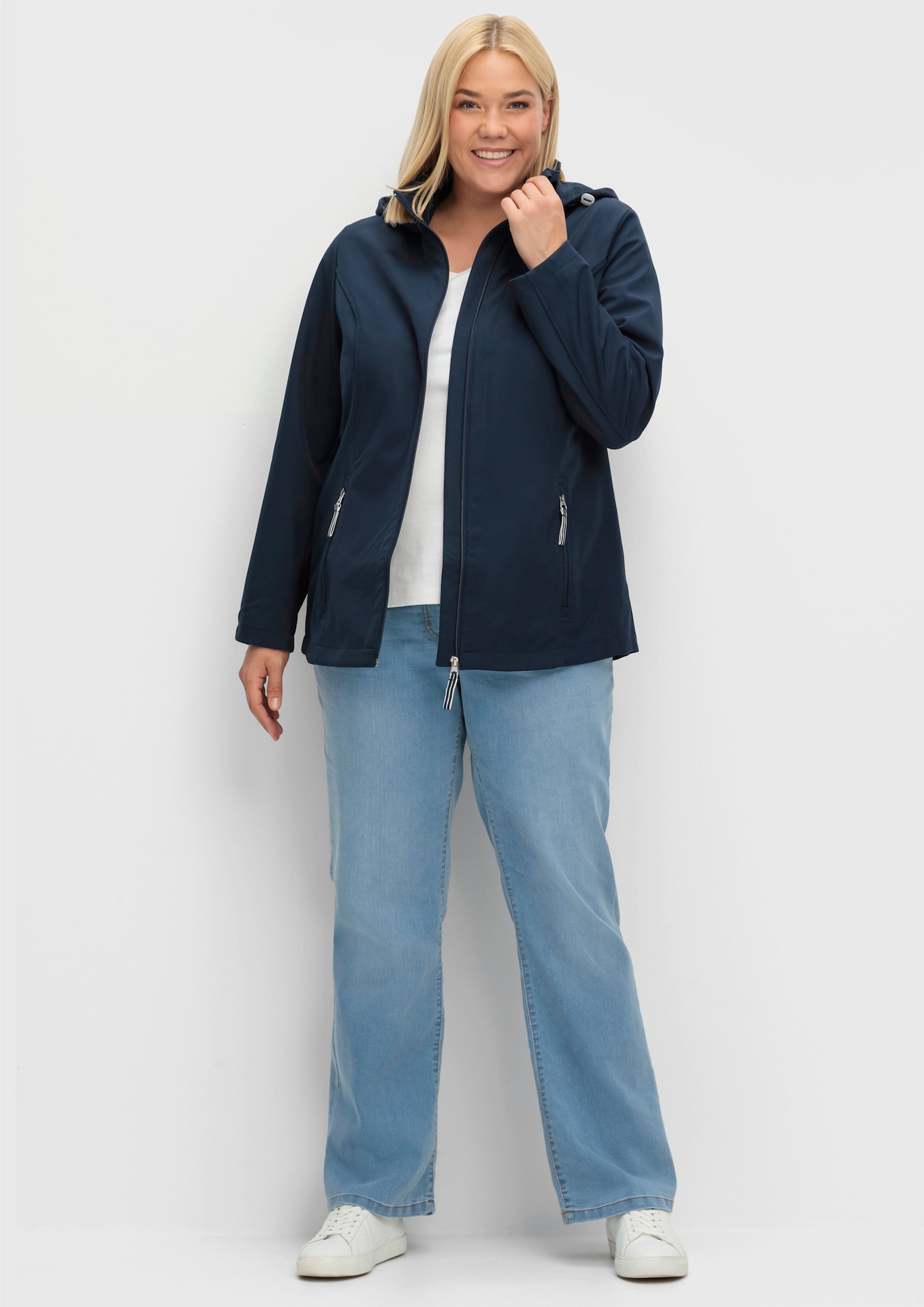 Softshelljacke winddicht, atmungsaktiv - marine