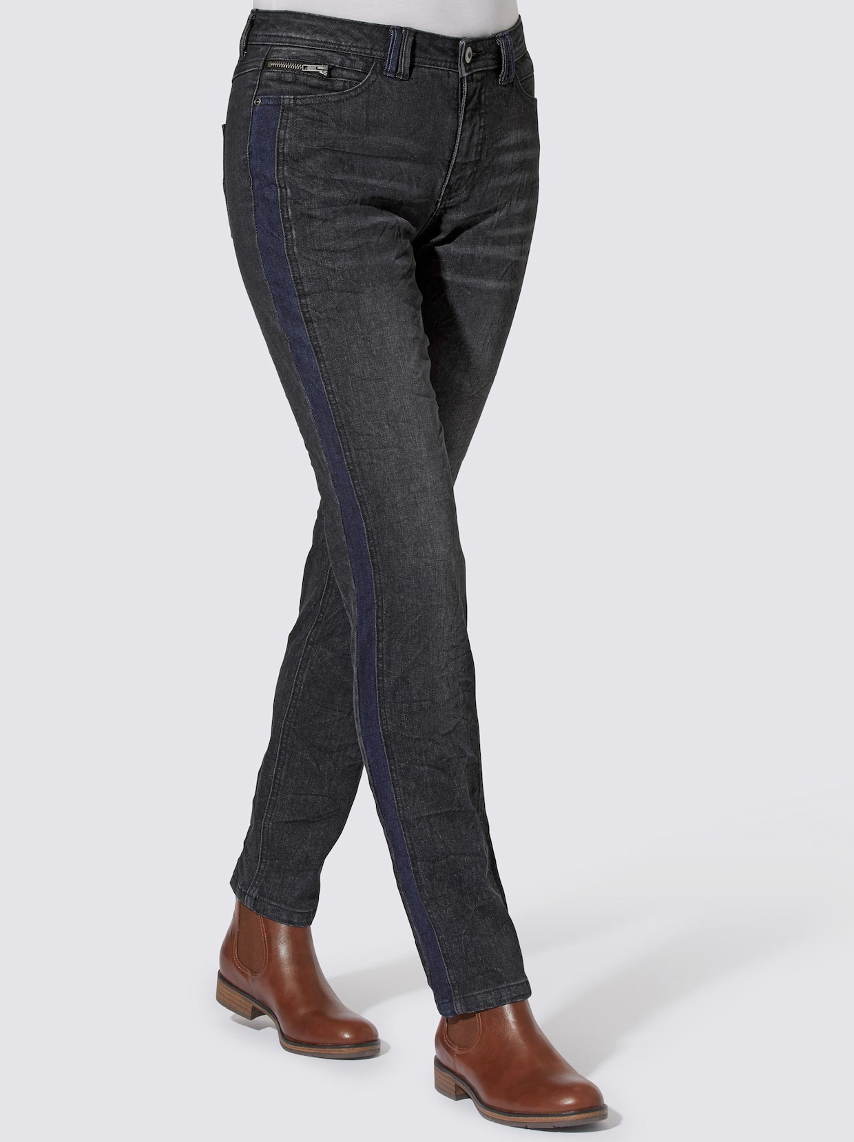 Jeans - black-denim