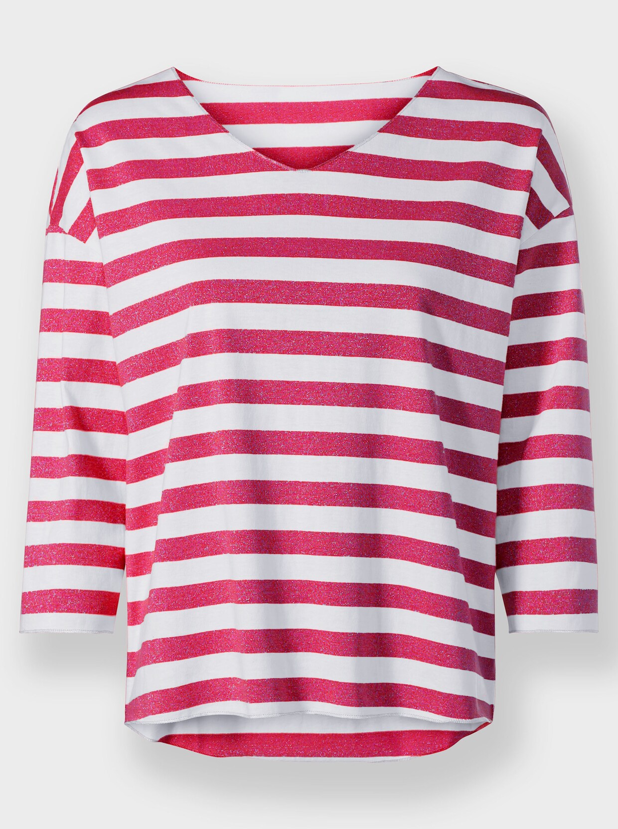 heine T-shirt à rayures - fuchsia-blanc à rayures
