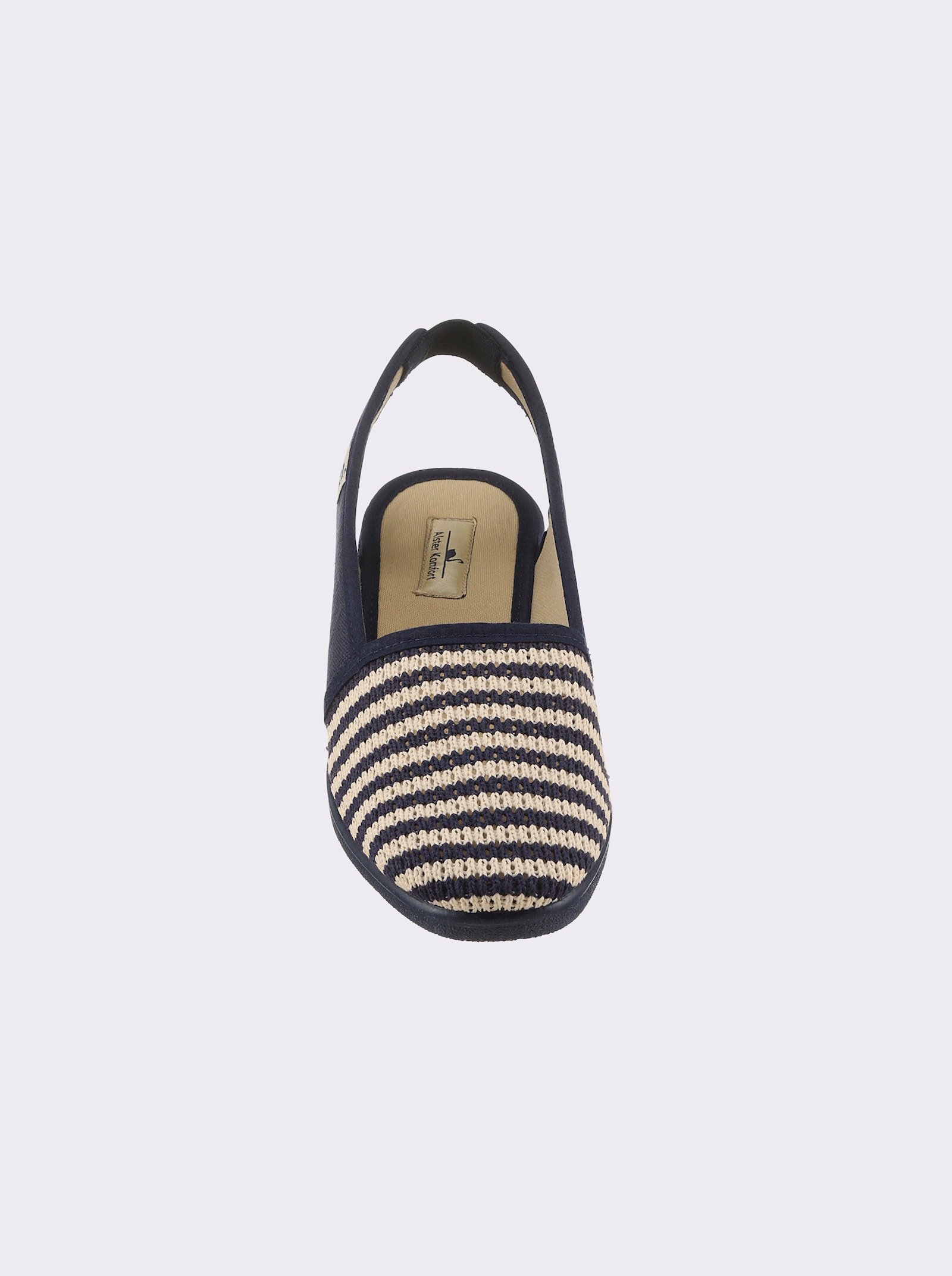 Slipper mit Streifen-Muster - marine