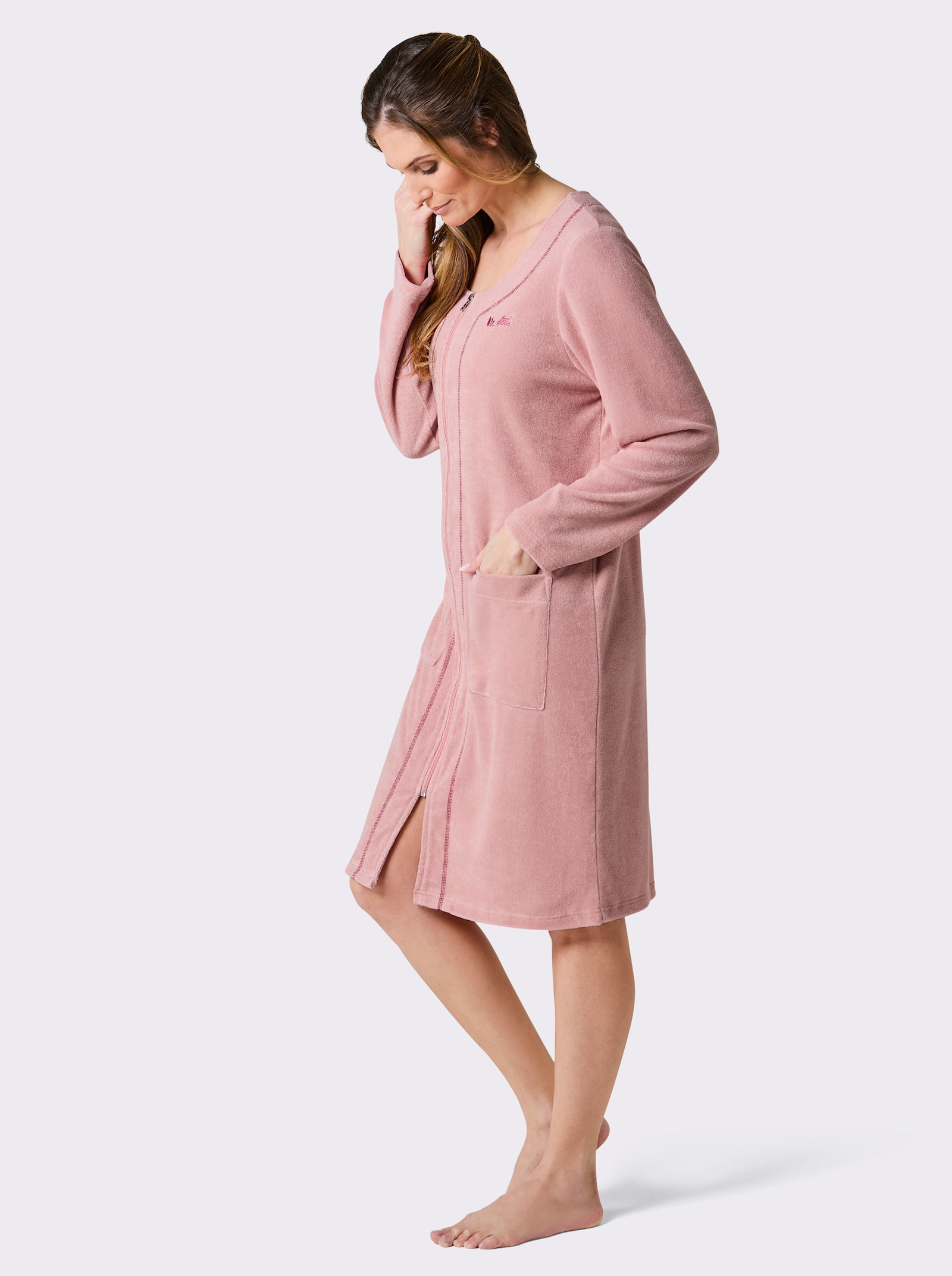 feel good Bademantel - rosenquarz-erika