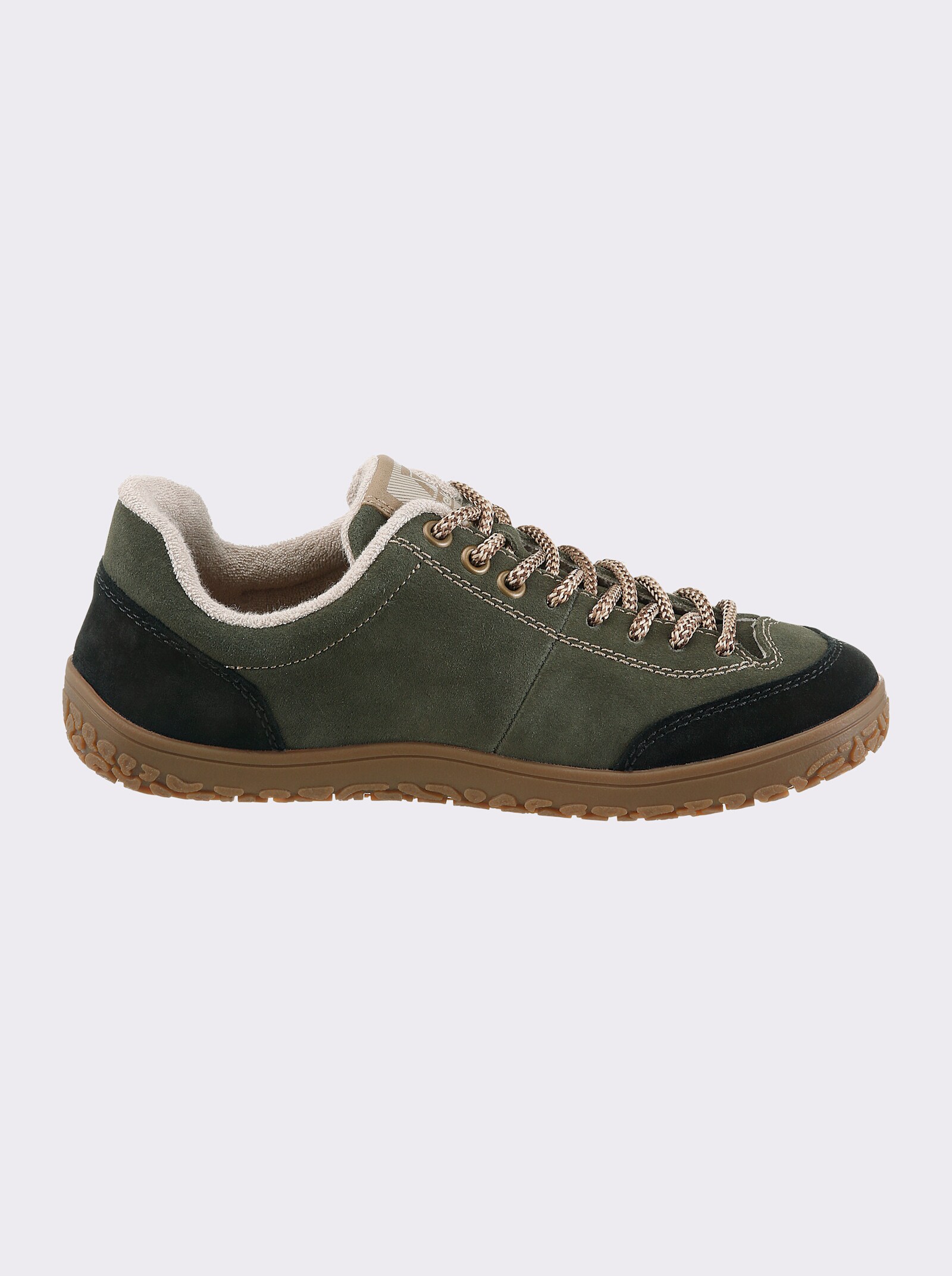 Rieker Sneaker aus Veloursleder - khaki