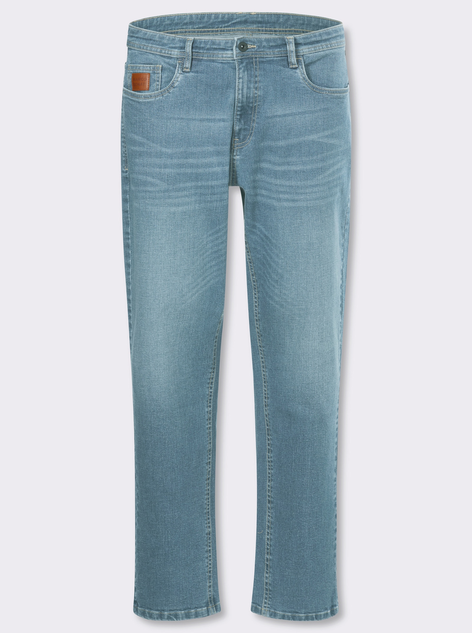 Marco Donati 5-Pocket-Jeans mit kontrastfarbenen Nähten - blue-bleached