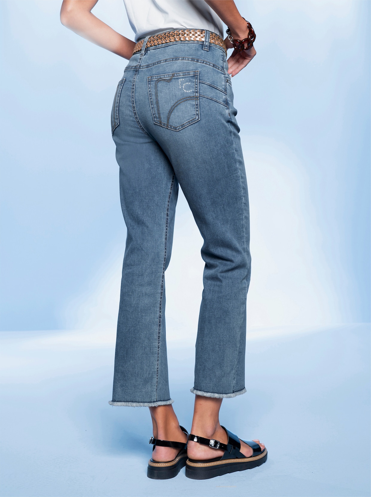 heine Jean push-up - bleu délavé