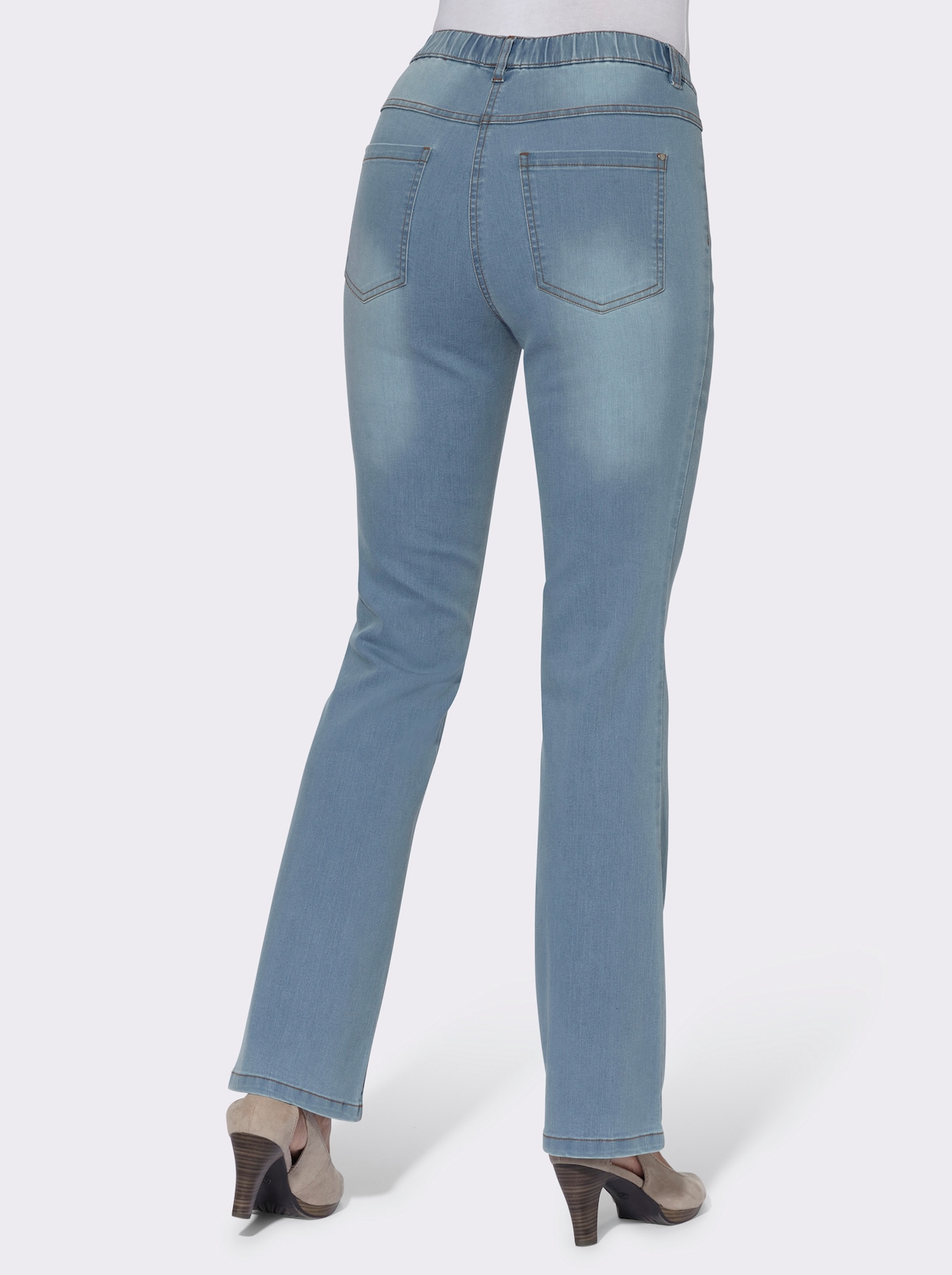 Bootcut džínsy - bielená modrá