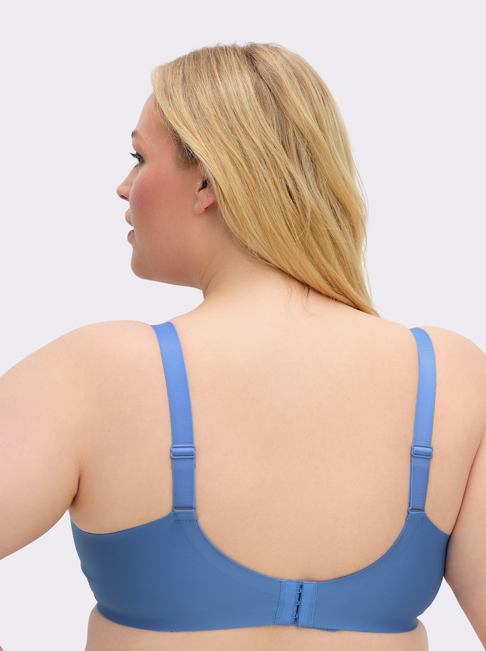 Naturana T-Shirt-BH ohne Bügel - mittelblau