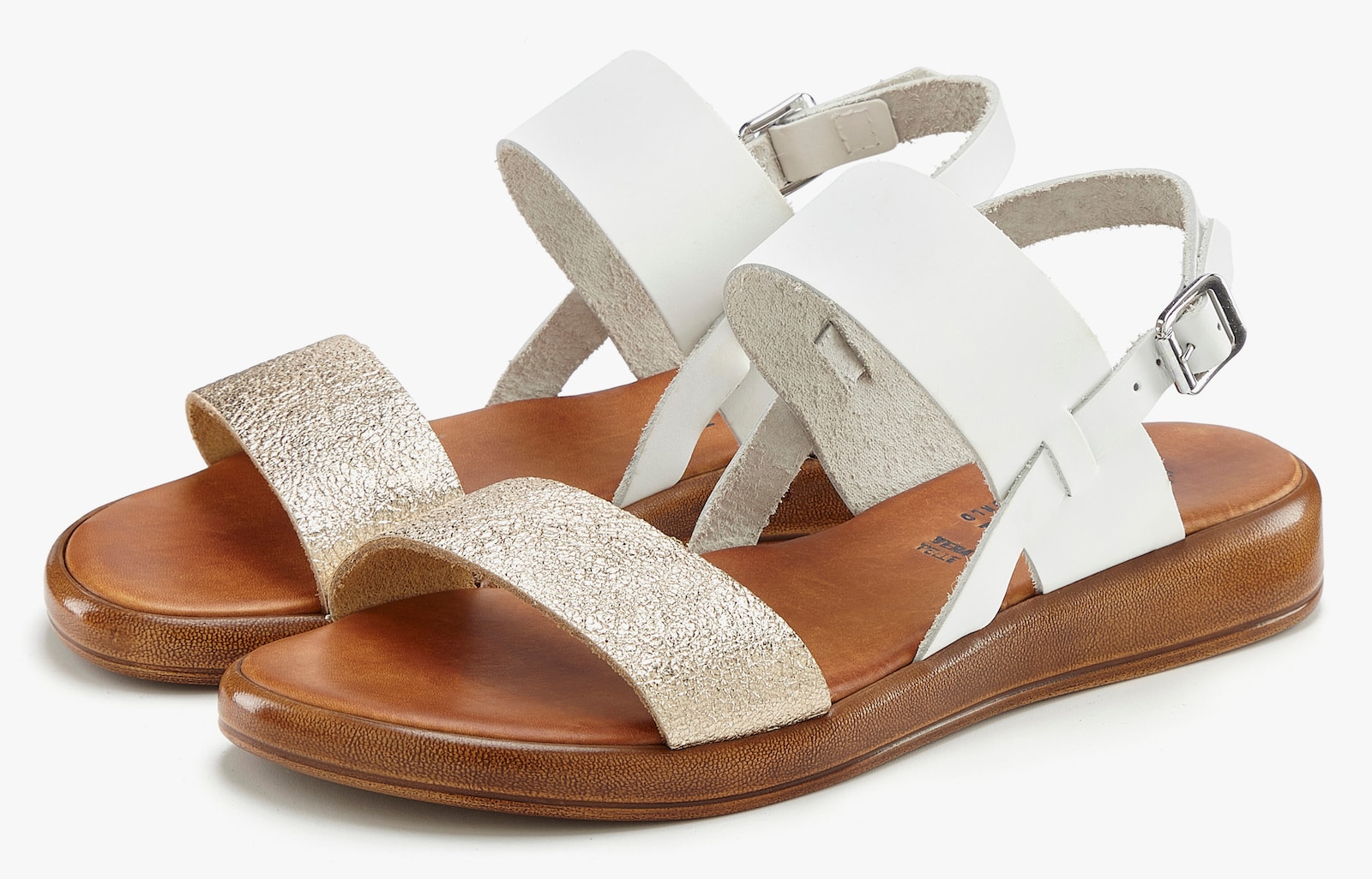 LASCANA Sandale - weiß/goldfarben