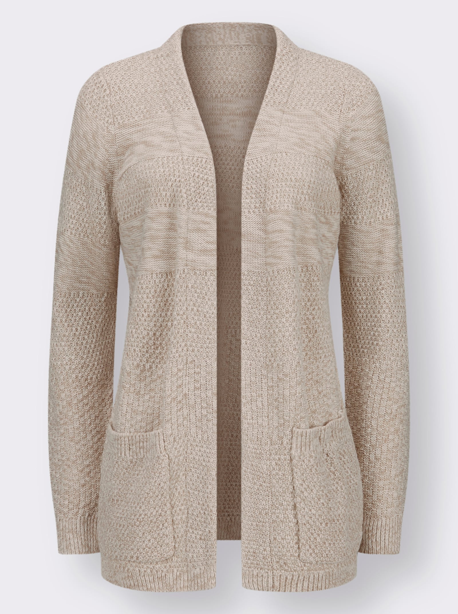 Vest in gemêleerde look - sesam/ecru gemêleerd