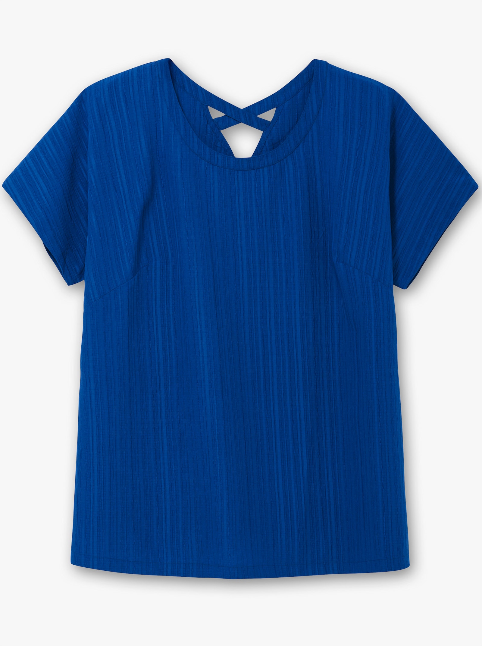 sheego Tunika mit gekreuzten Bändern hinten - blaubeere