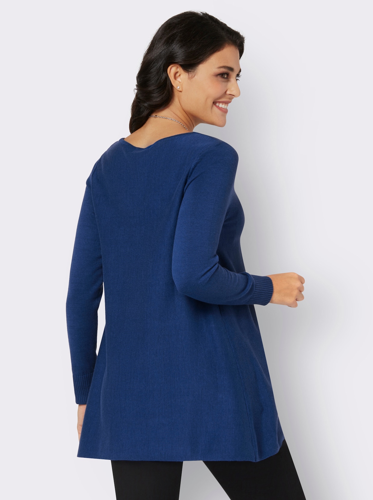 Pull col rond - bleu roi