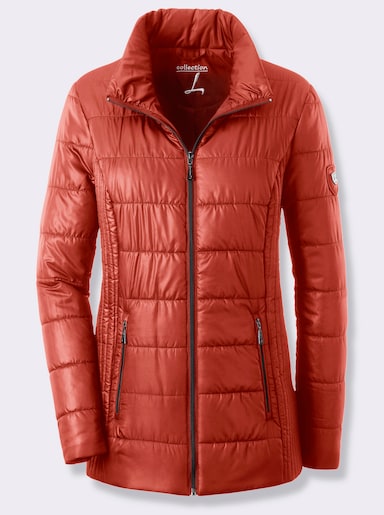 Steppjacke mit seitlicher Längs-Steppung - rostrot