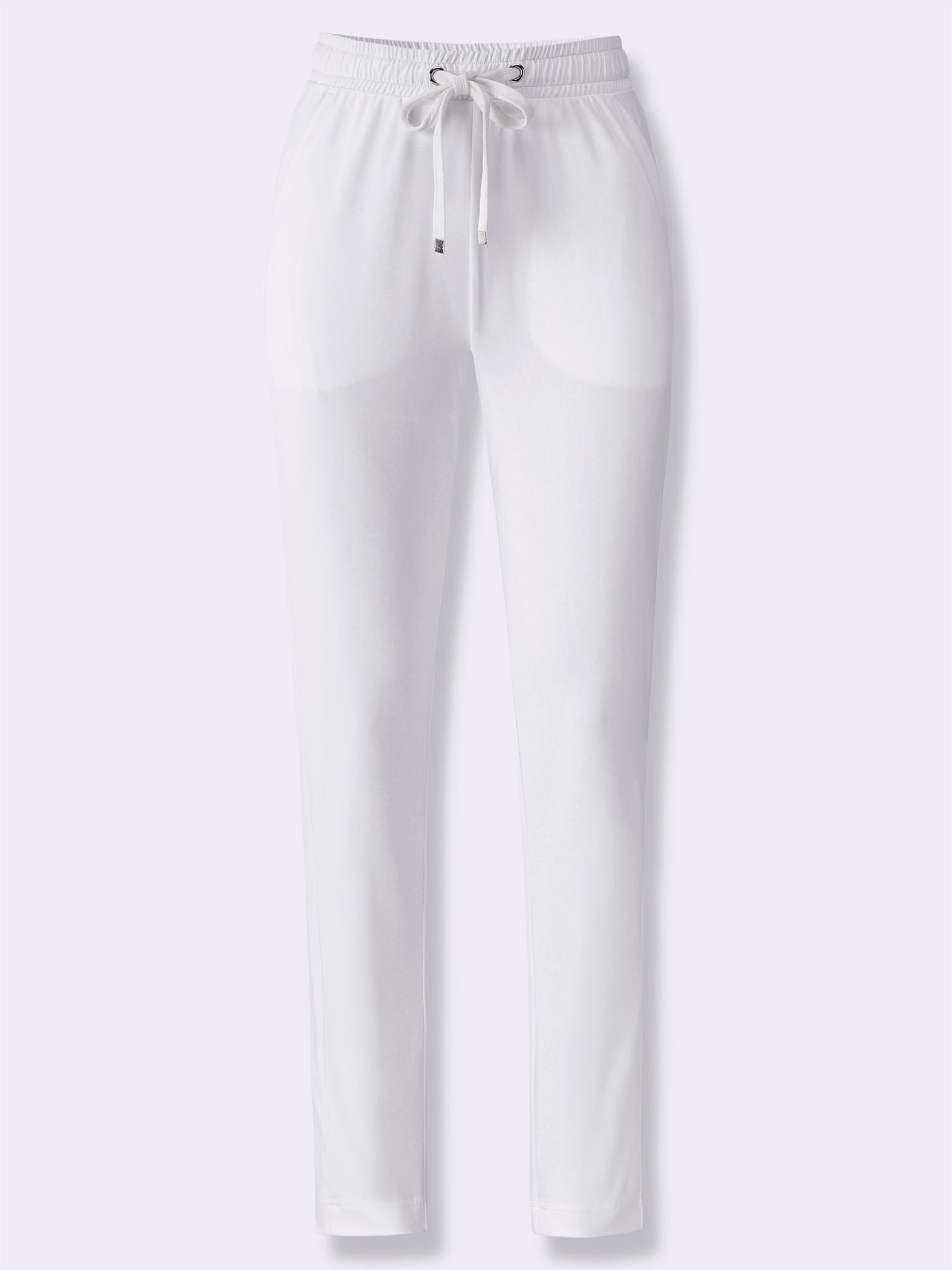 heine Jogg Pants mit Kontrast-Kordel - weiss