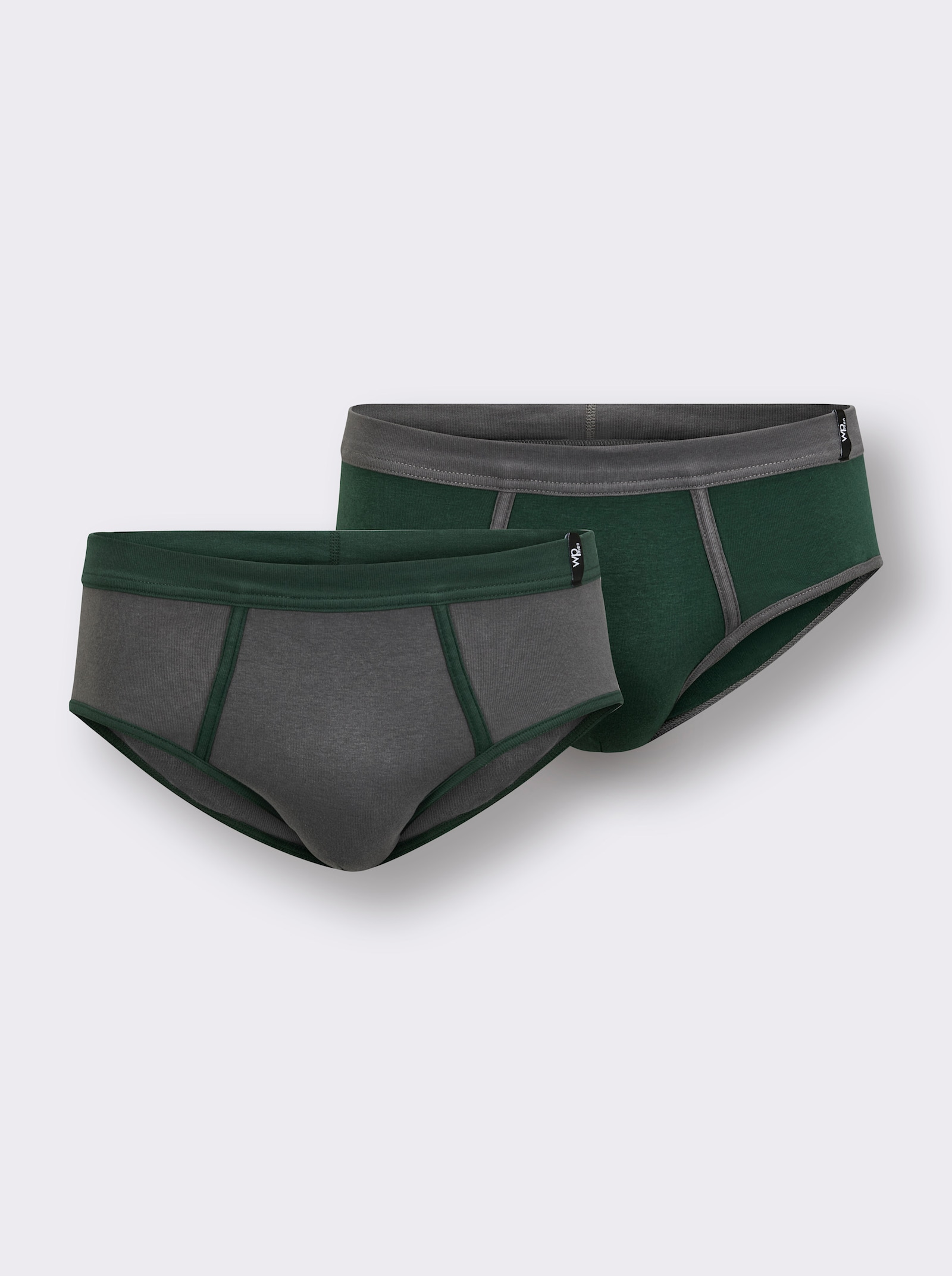 wäschepur men Slip - anthrazit + moos