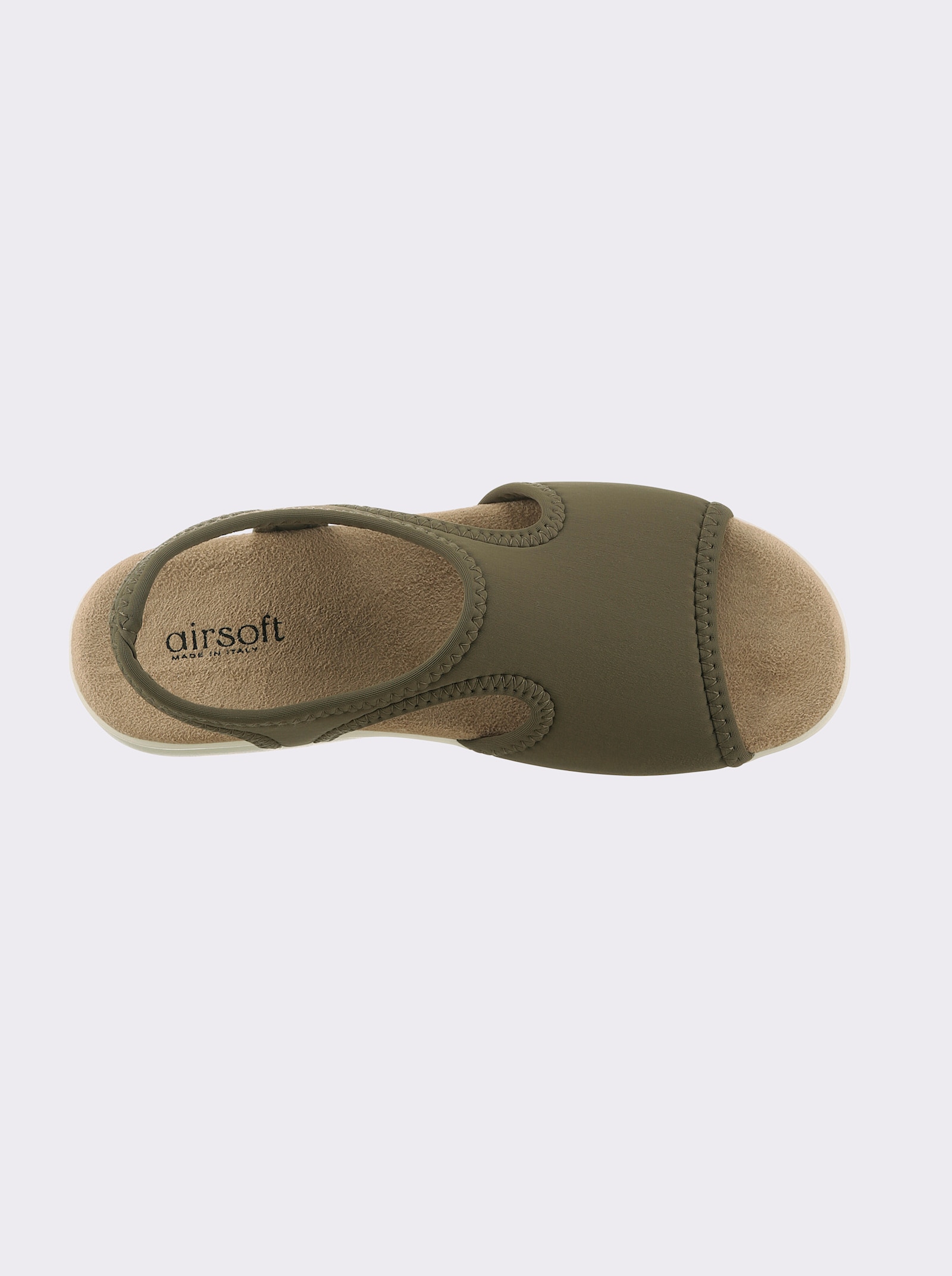 airsoft modern+ Badesandale mit Gummizügen - oliv