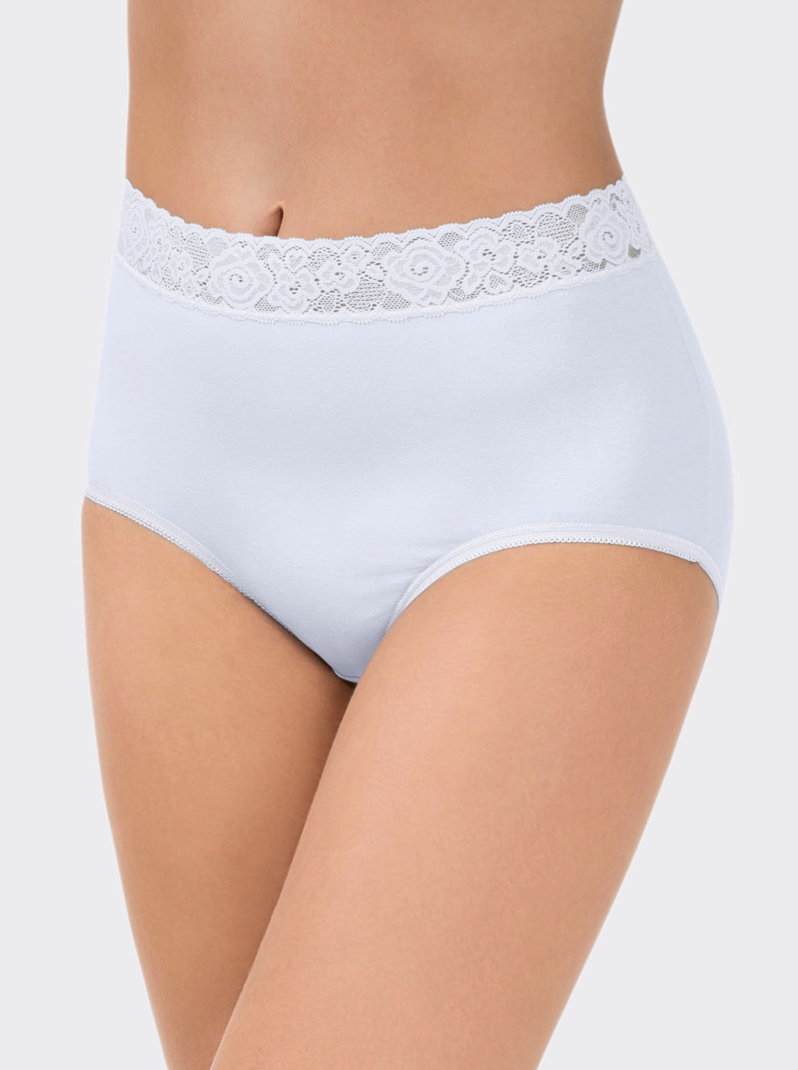 wäschepur Tailleslip met elastisch kant - wit