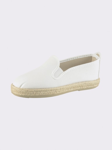 Slipery z textilu, šírka F - biela