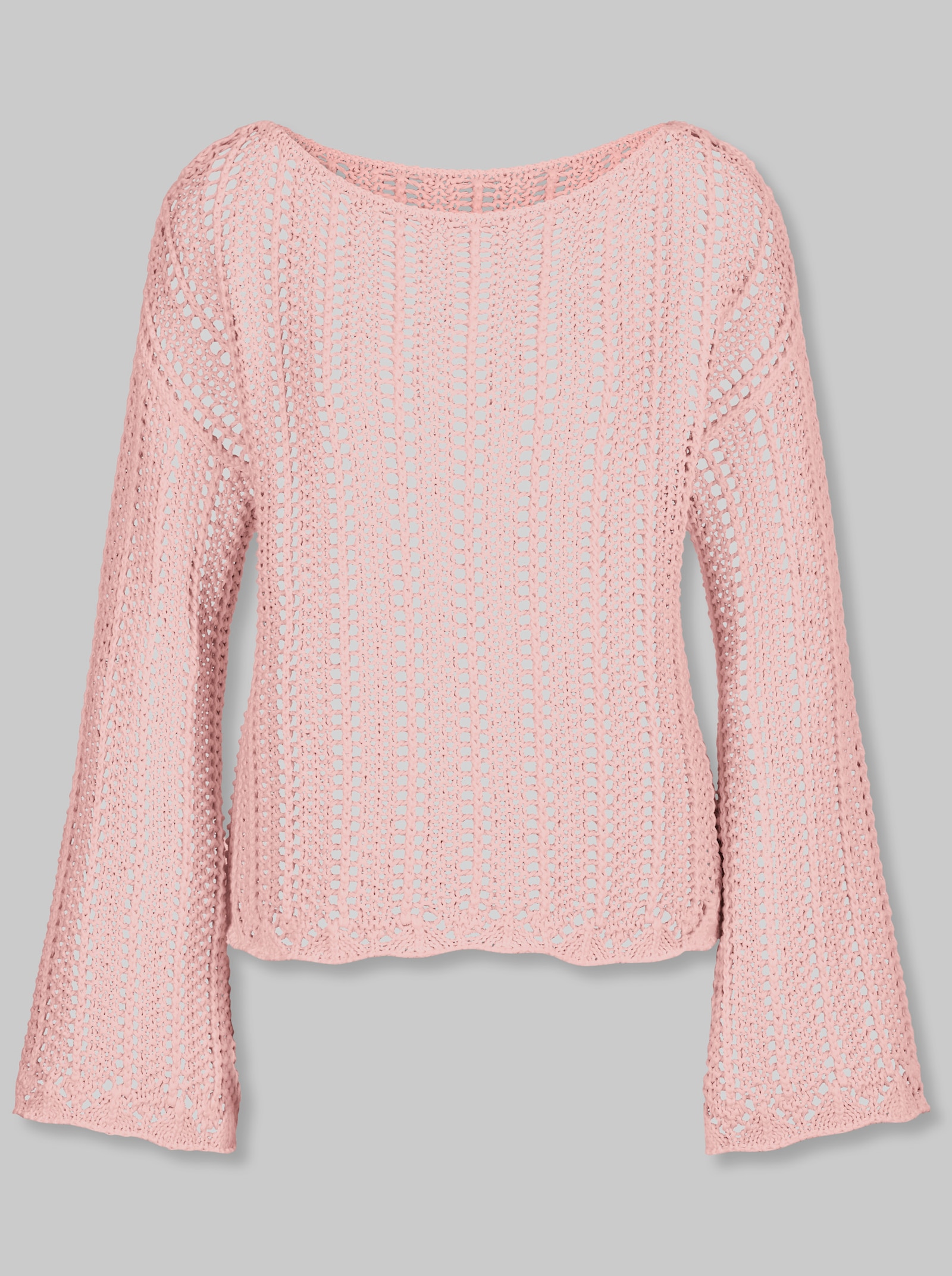 heine Pullover mit U-Boot-Ausschnitt - hellrosé