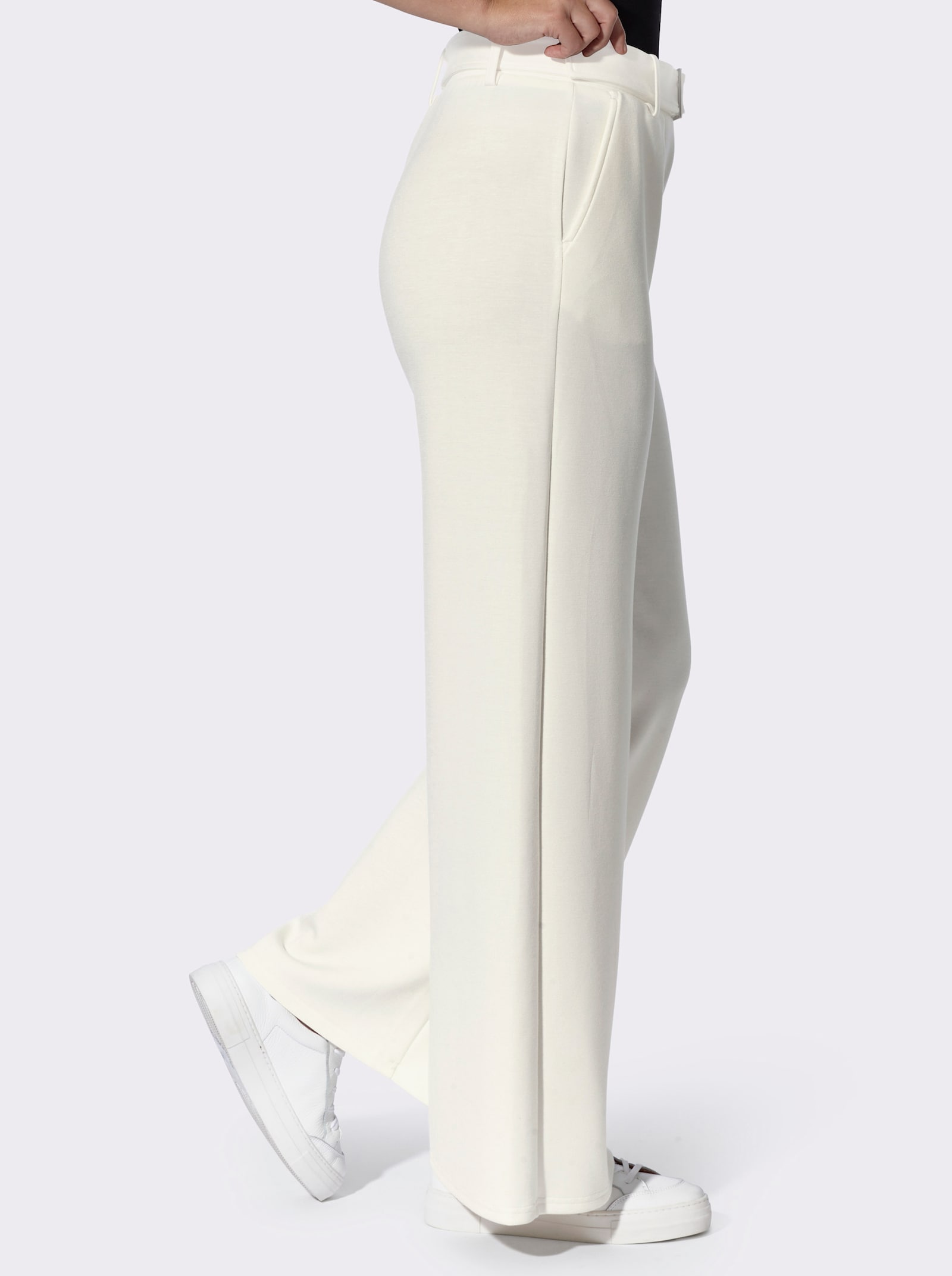 heine Jerseyhose mit Gürtel - ecru