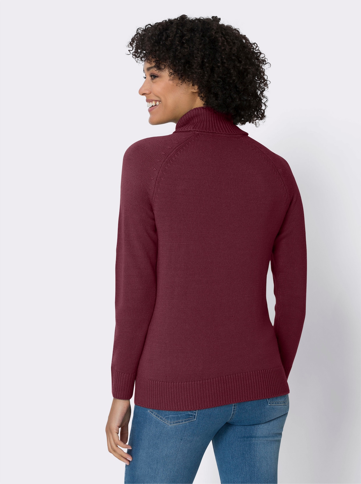 Rollkragenpullover - bordeaux