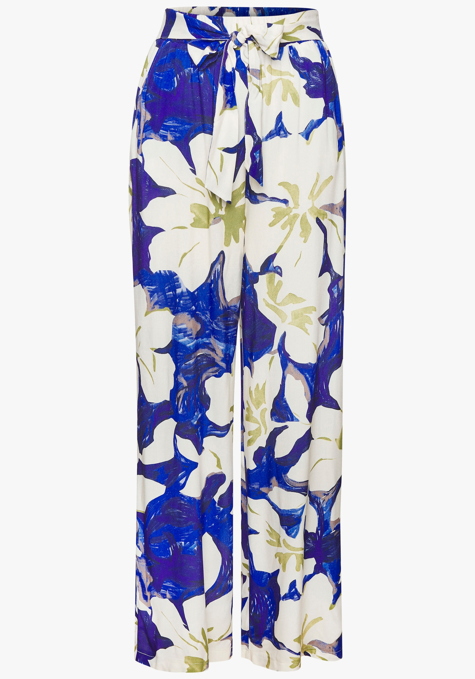 Vivance Palazzohose - blau-grün-creme bedruckt