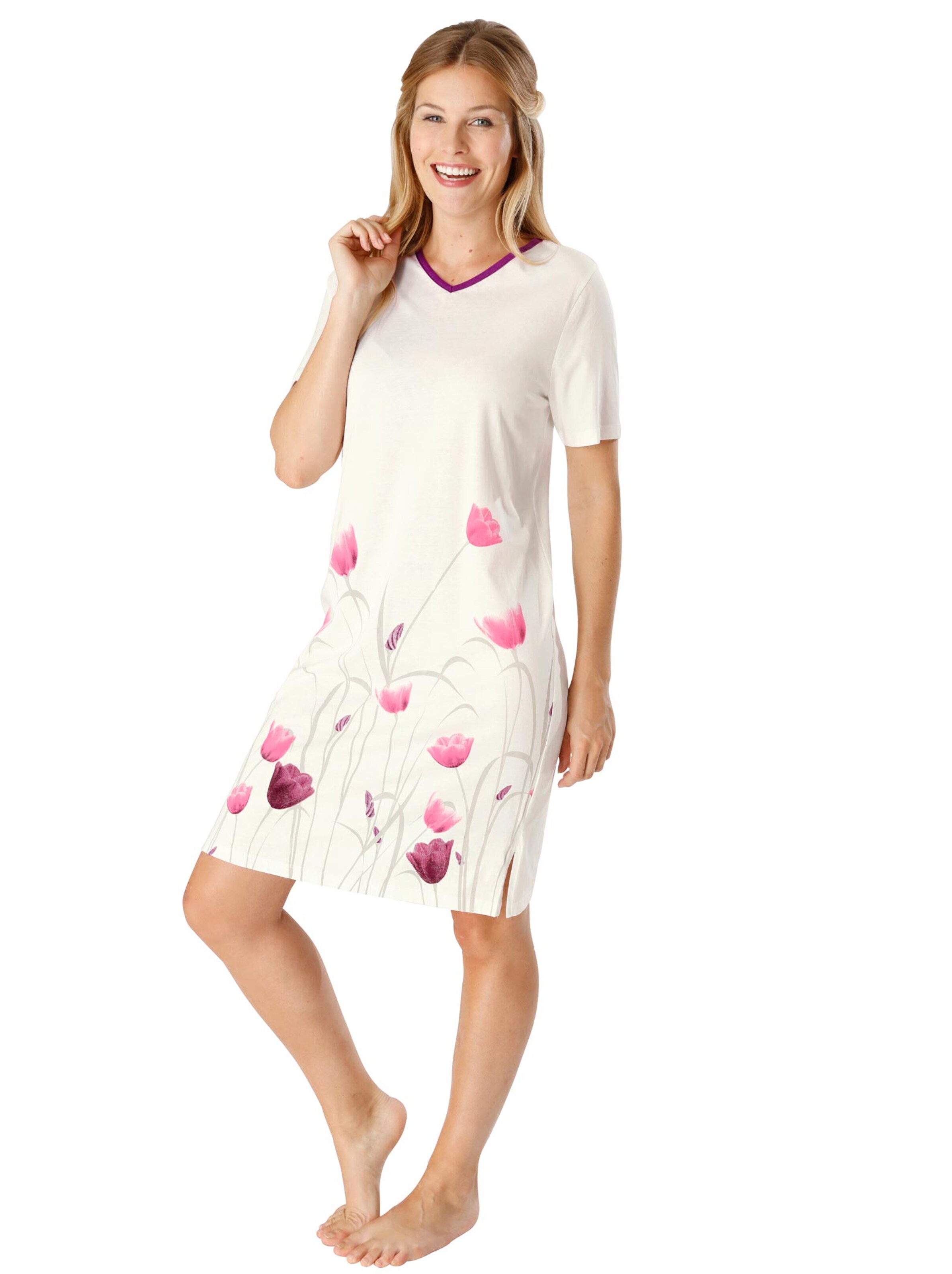 Nachthemd - ecru-bedruckt