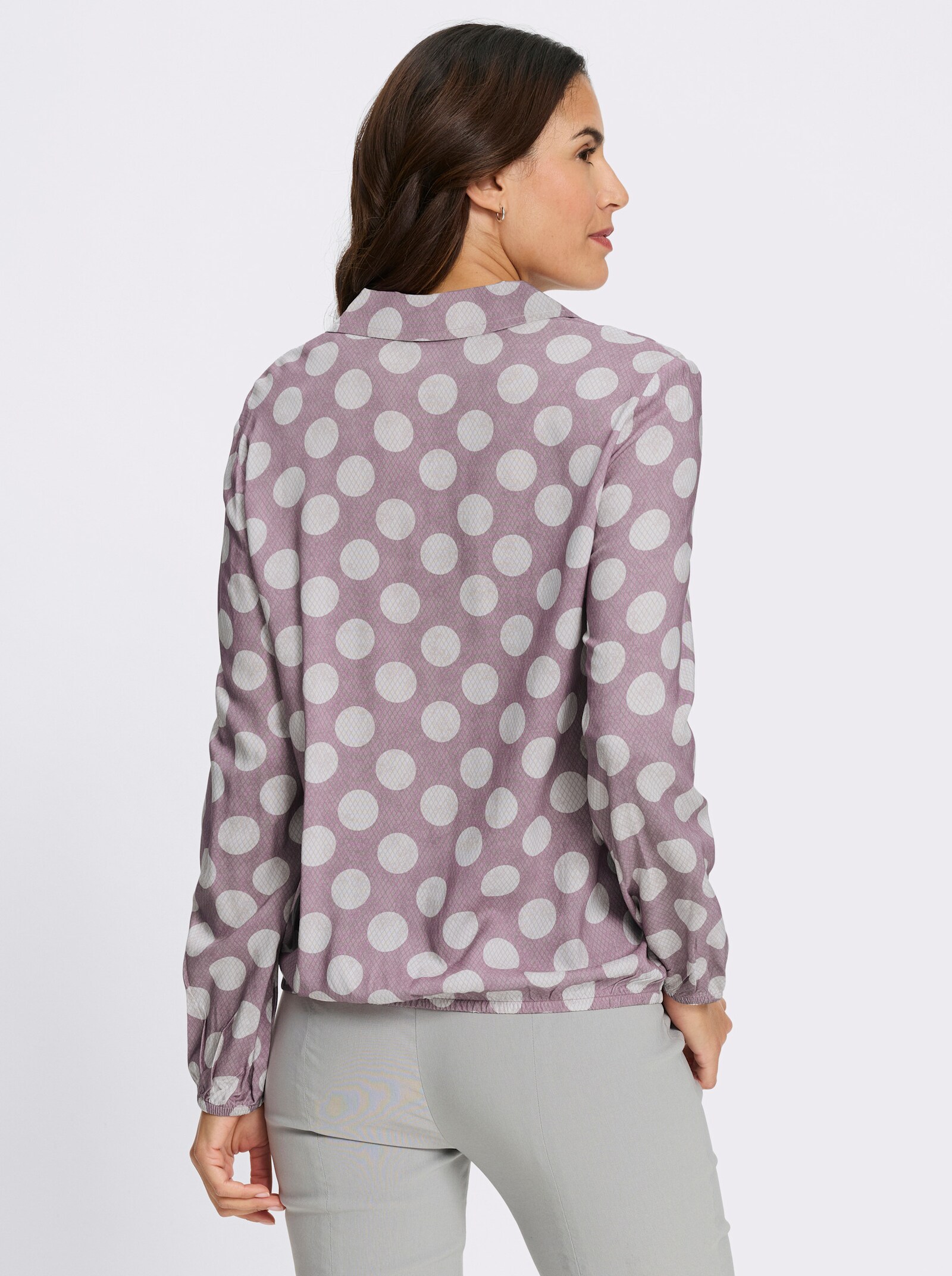 Druckbluse - mauve-bedruckt