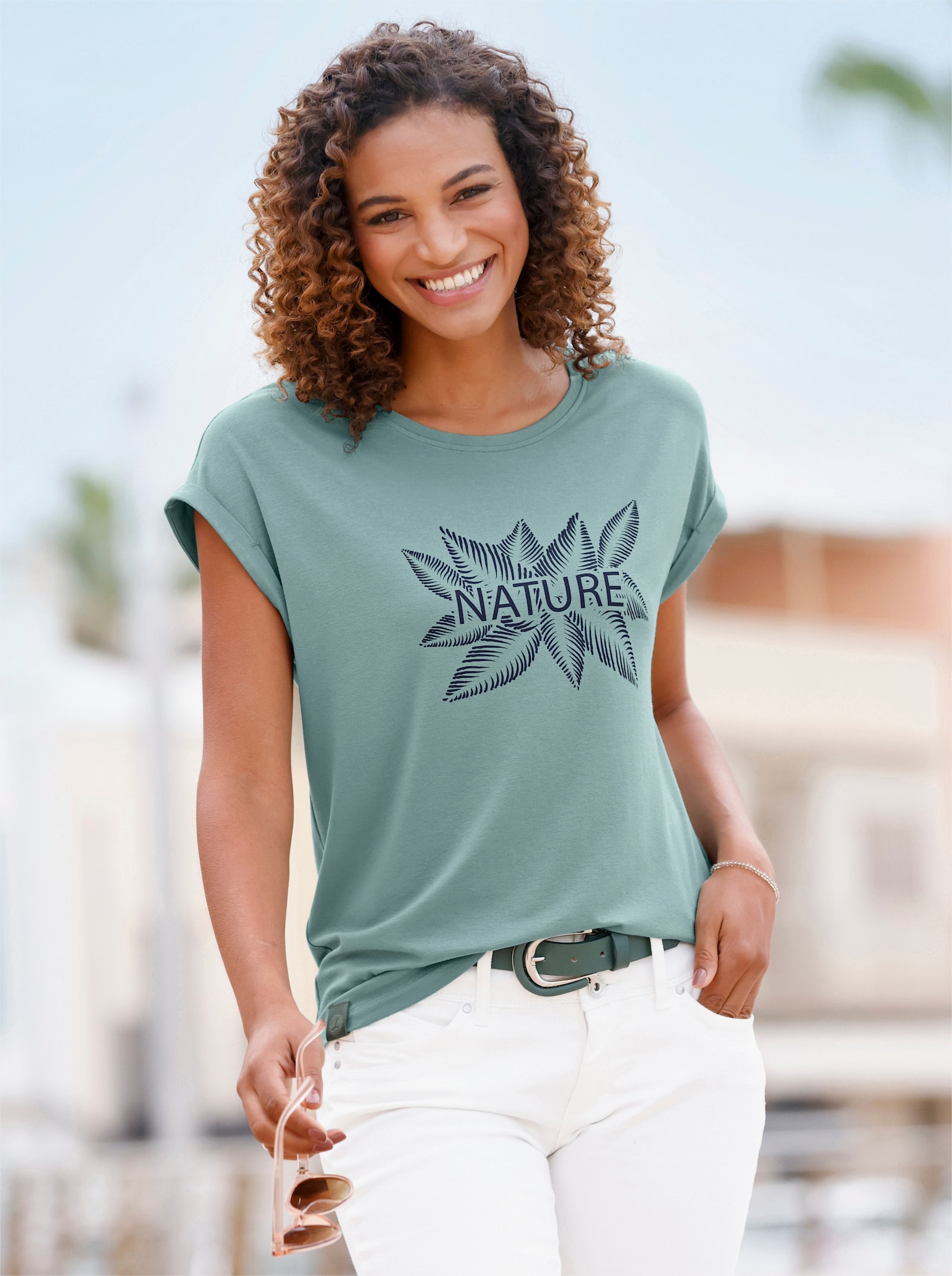 Shirt met kapmouwen - jade