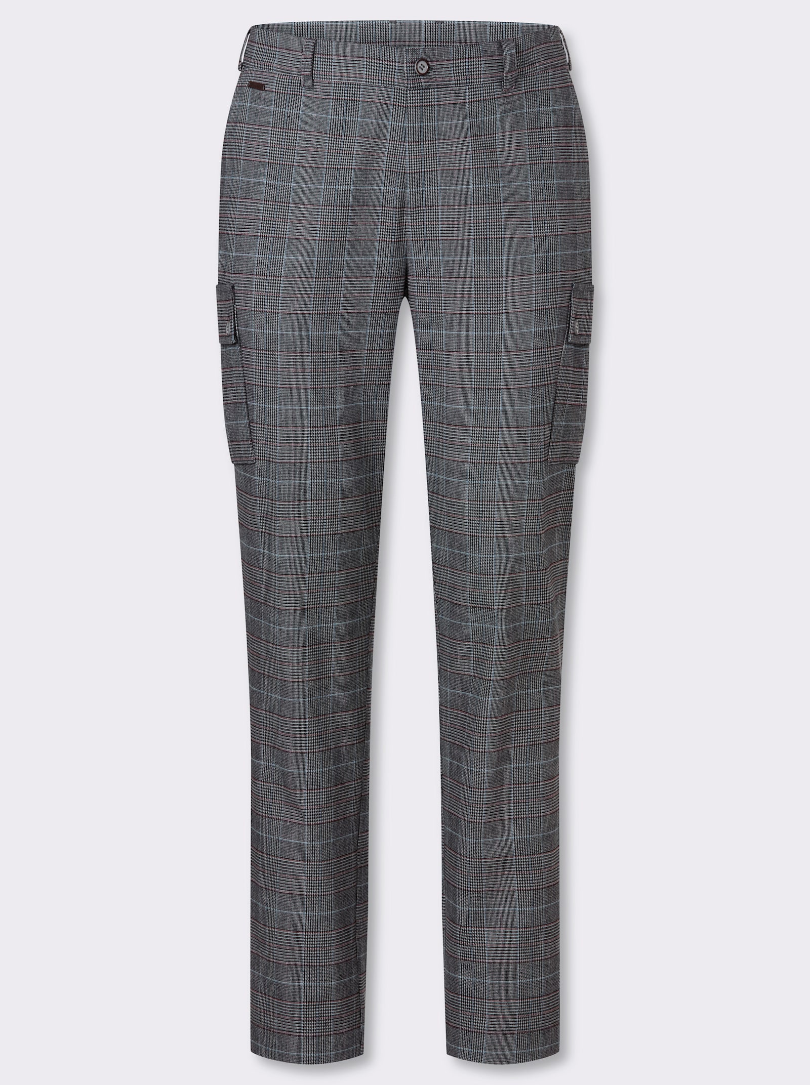 Marco Donati Cargohose mit flanellähnlicher Oberfläche, garngefärbt - anthrazit-kariert