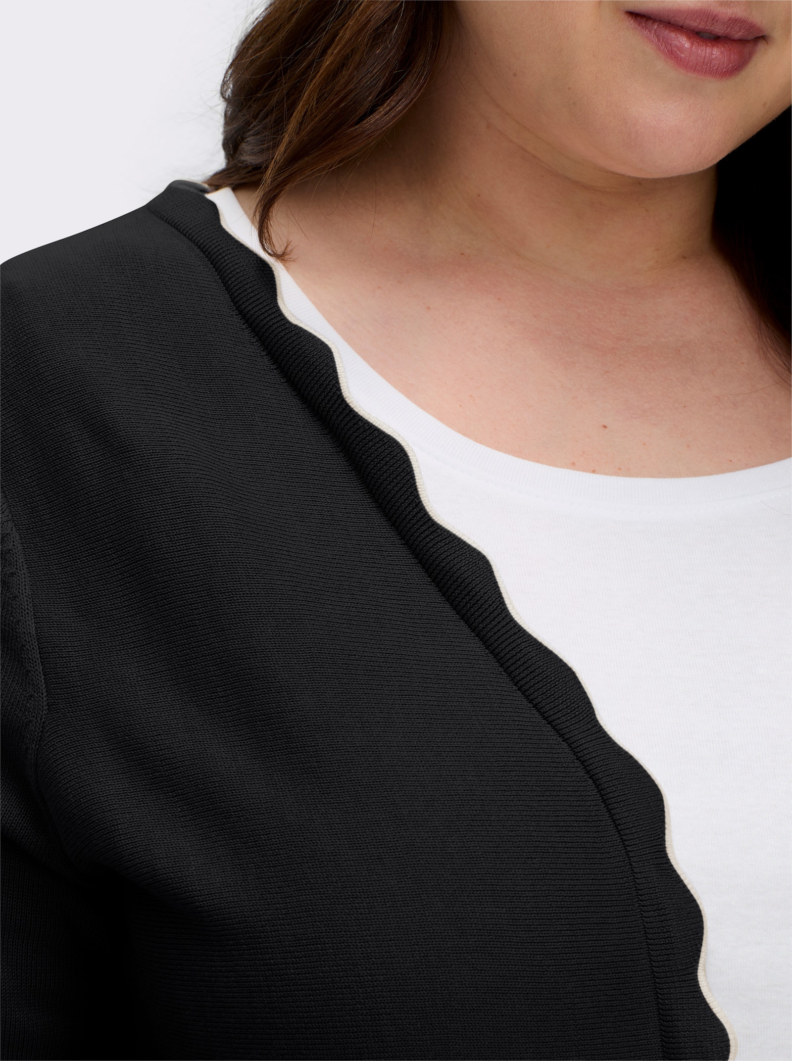 Bolero in Feinstrick-Qualität - schwarz