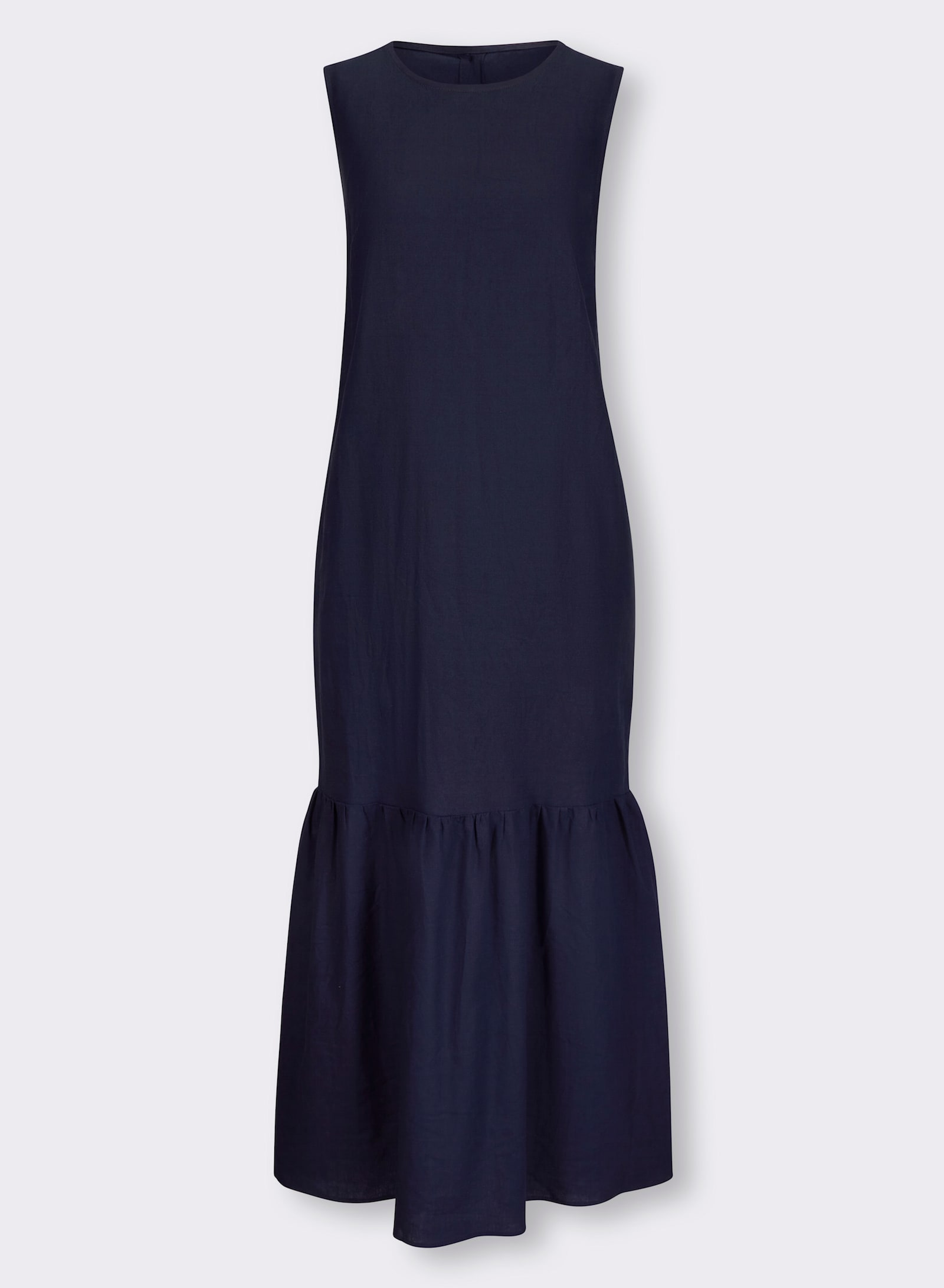 heine Geweven jurk met linnen - marine