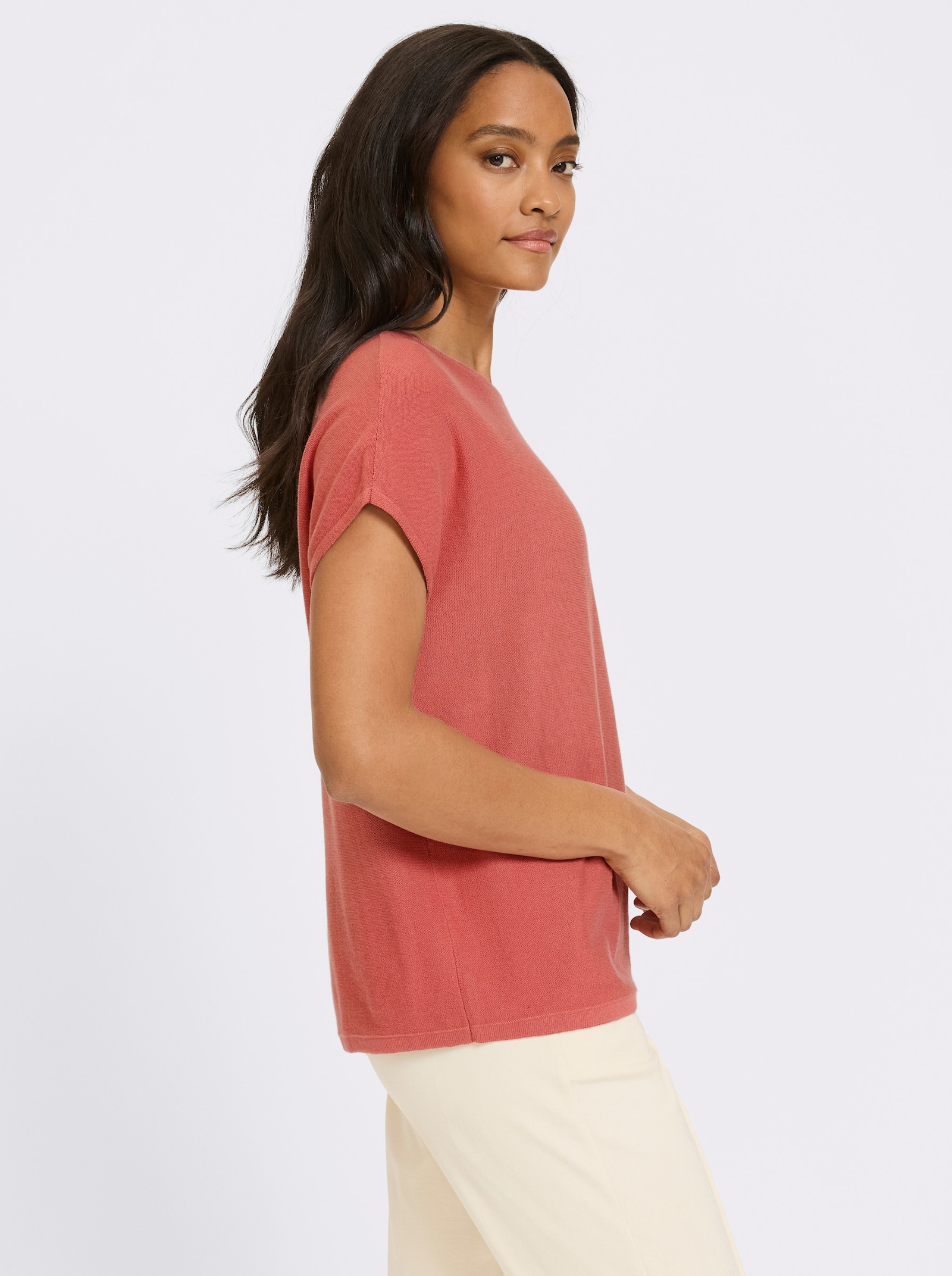 heine Pullunder im Linksstrick - rosenholz