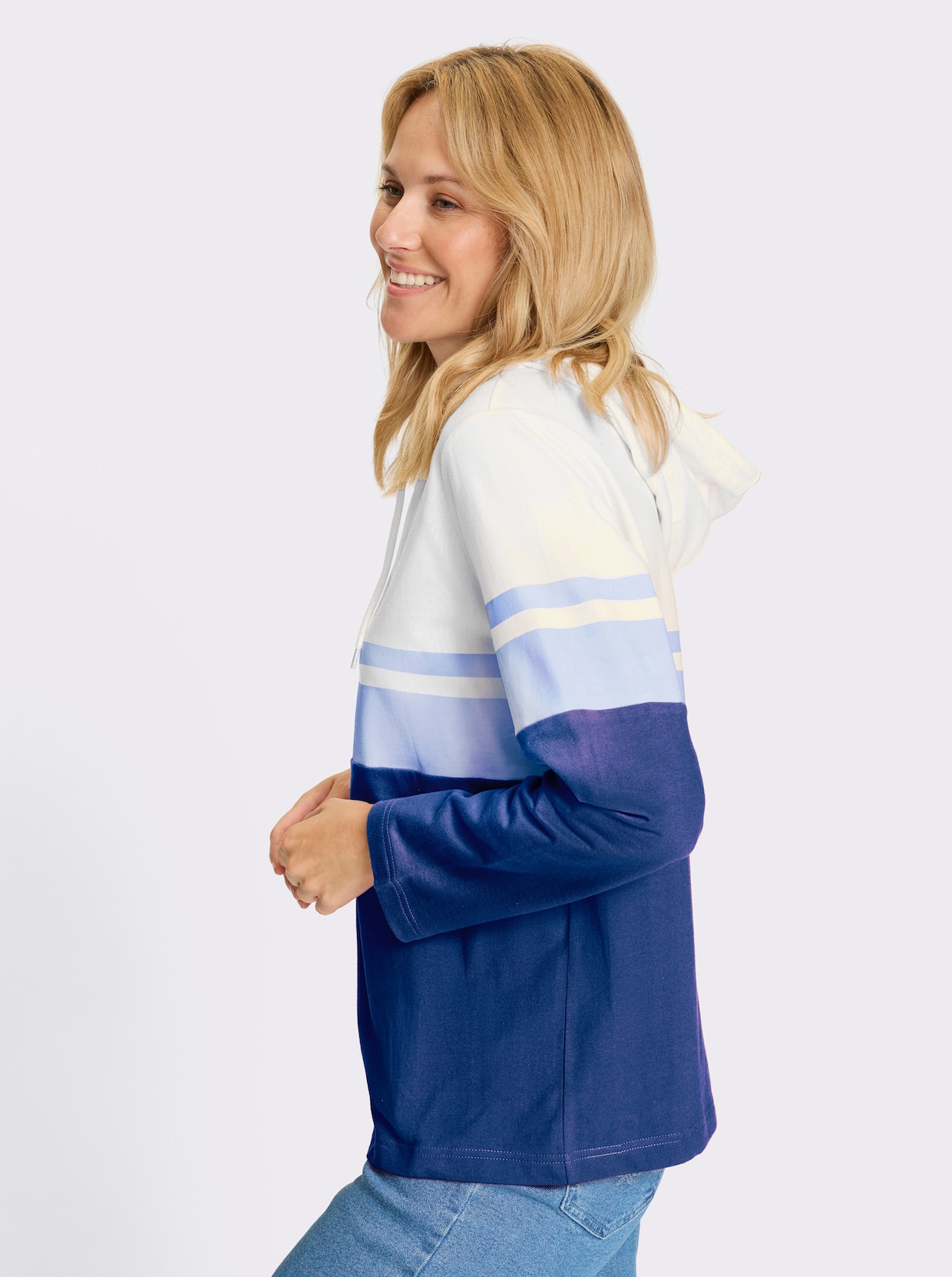 Sweatshirt - dunkelblau-hellblau