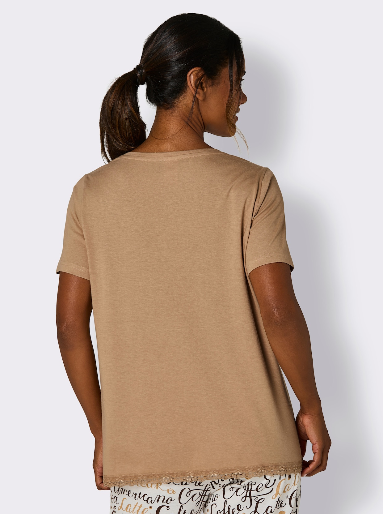 wäschepur Schlafanzug-Shirt - camel