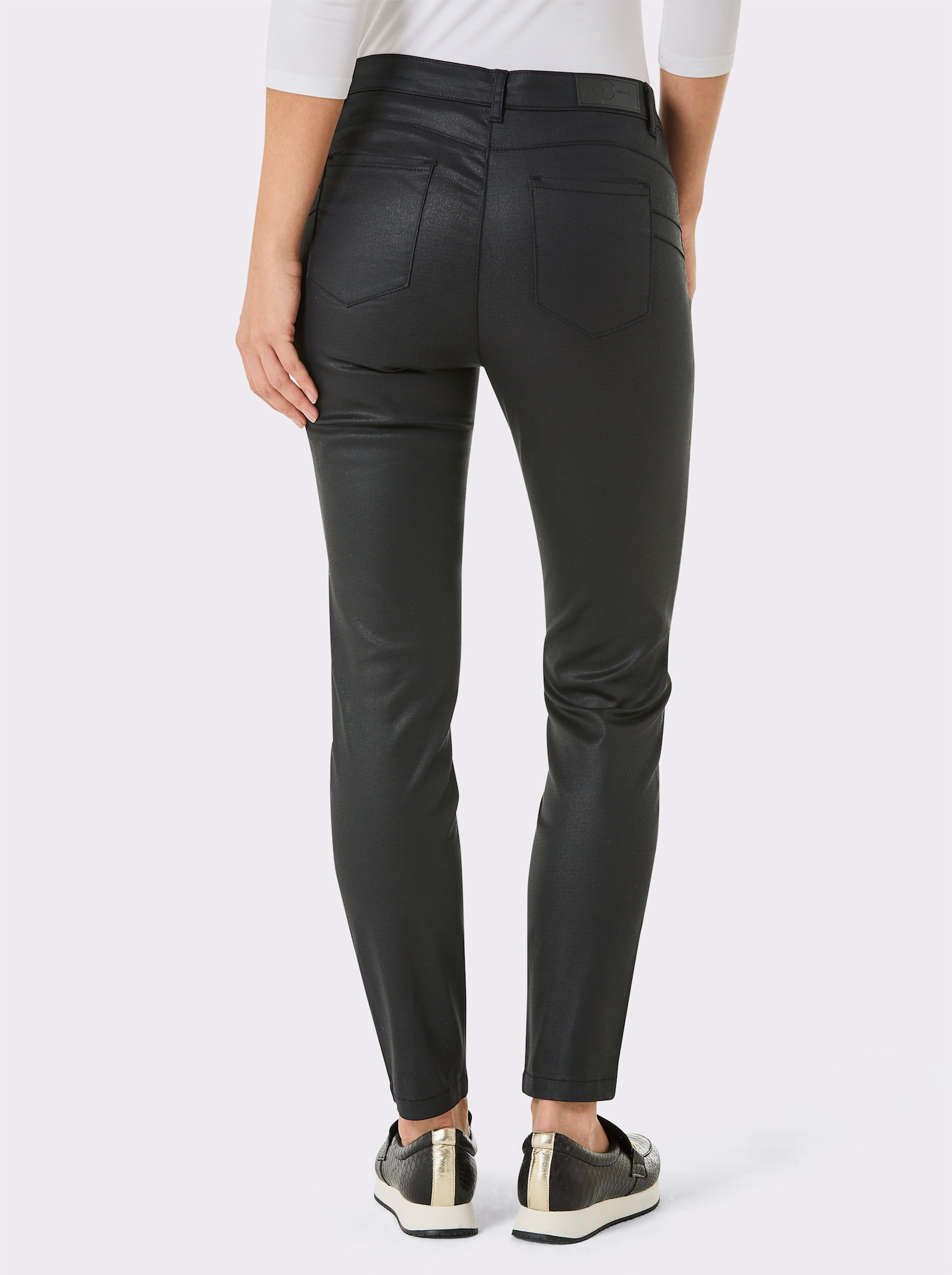 CREATION L PREMIUM Hose , glänzend beschichtet - schwarz