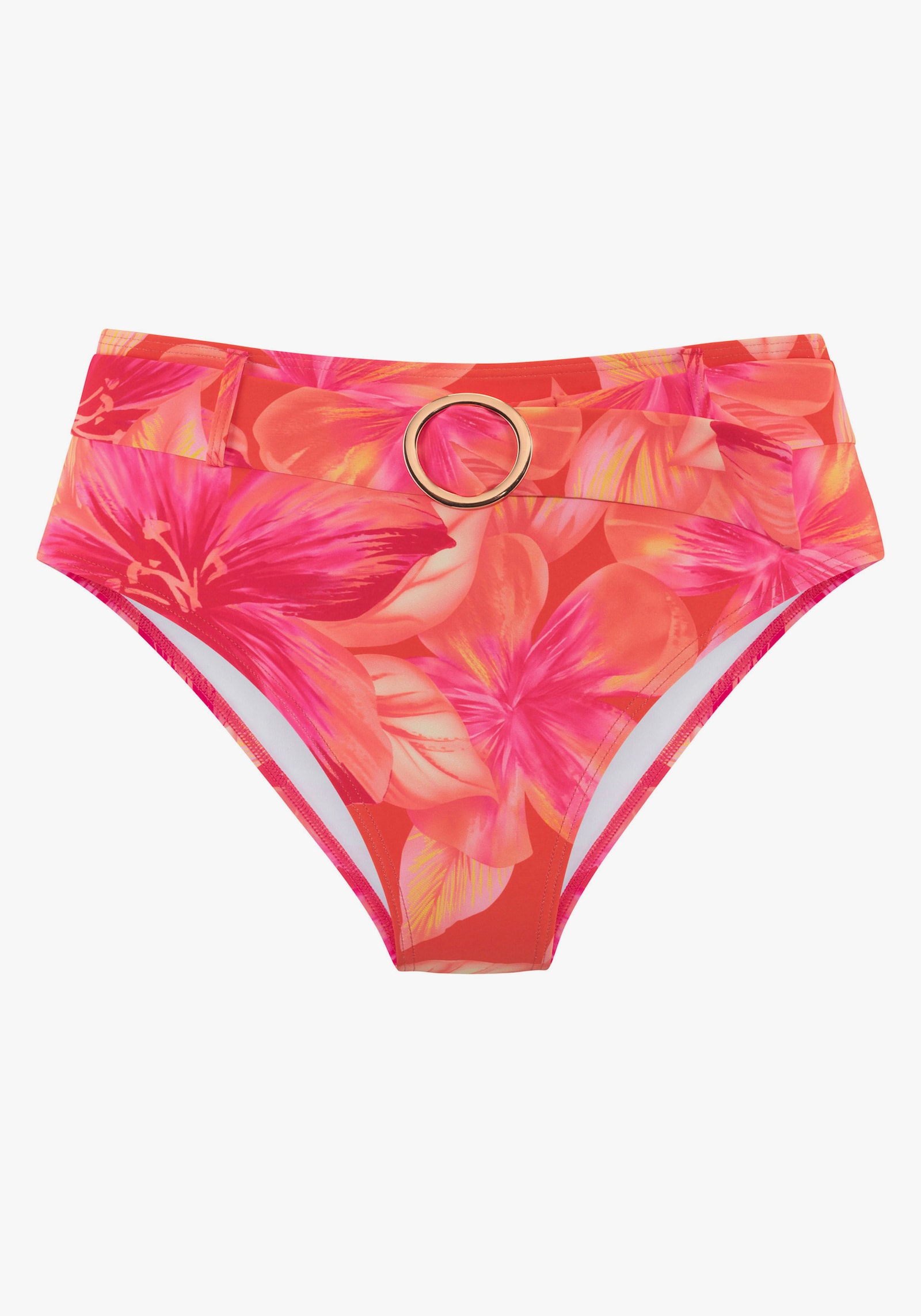 s.Oliver Highwaist-Bikini-Hose - pfirsich bedruckt