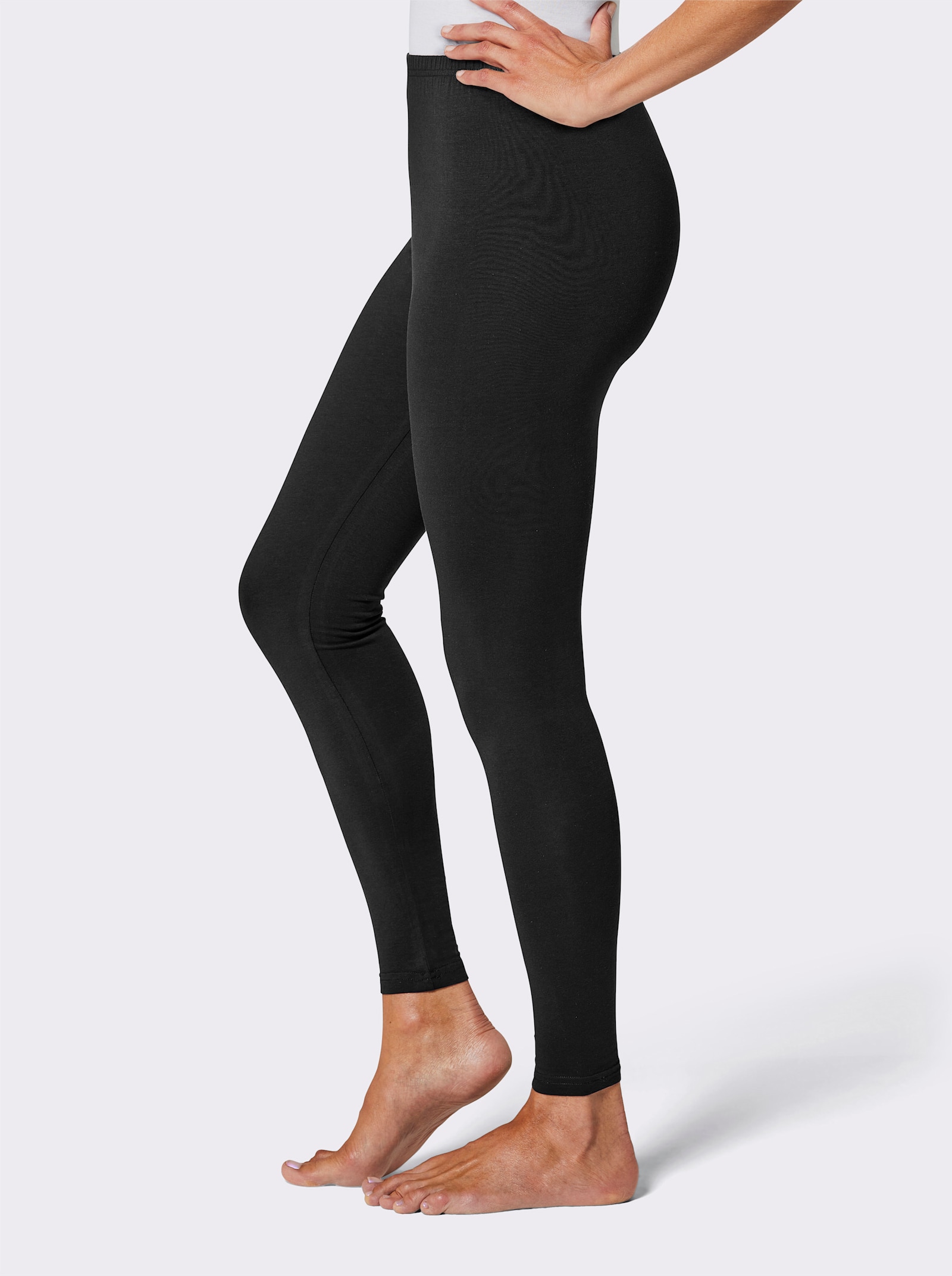 Leggings mit Dehnbund - schwarz