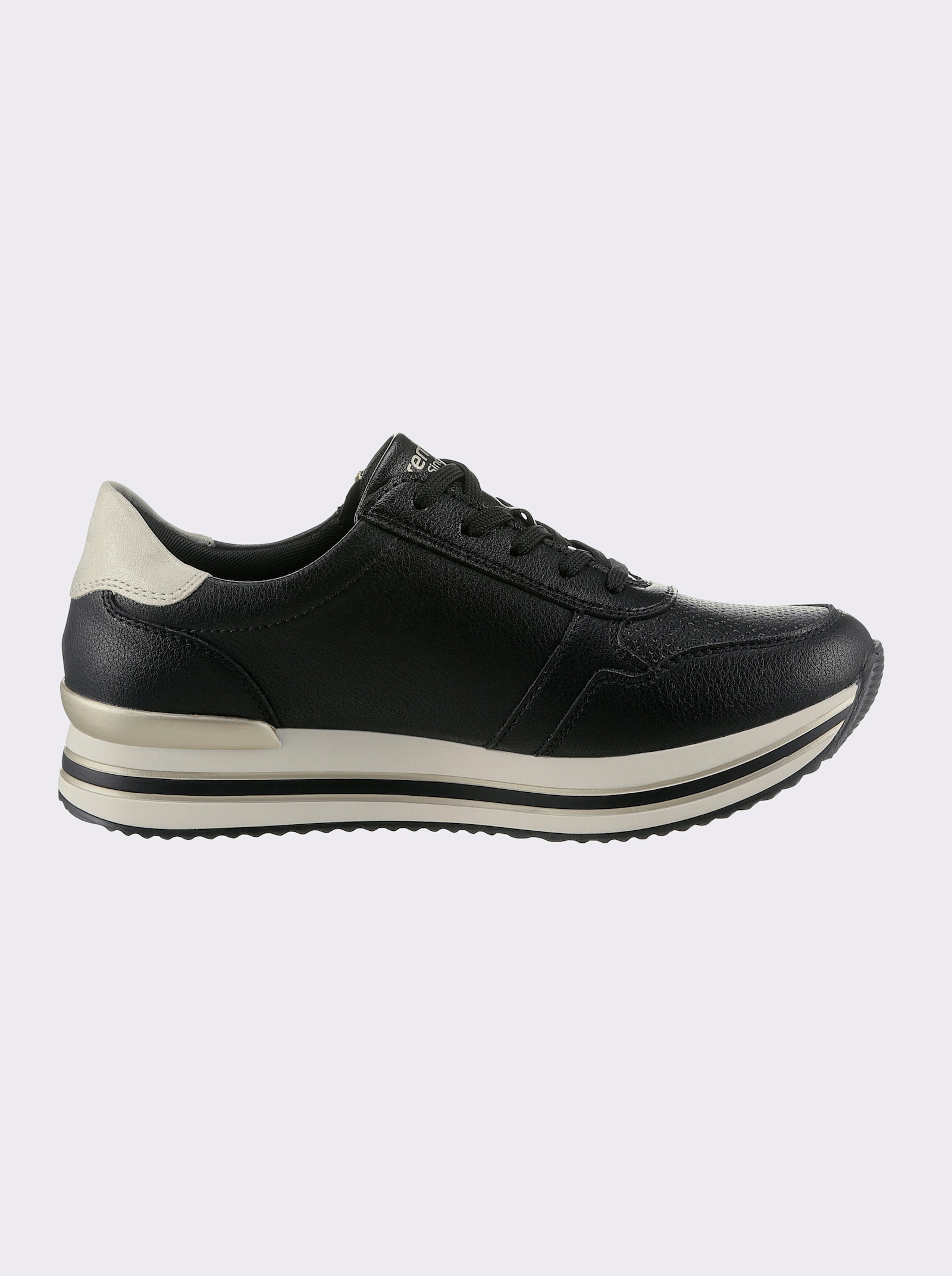Remonte Sneaker met lichte PU-zool - zwart