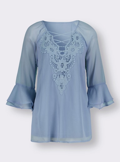 Comfortabele blouse - bleu