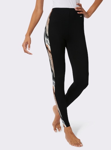 feel good Leggings - schwarz-camel