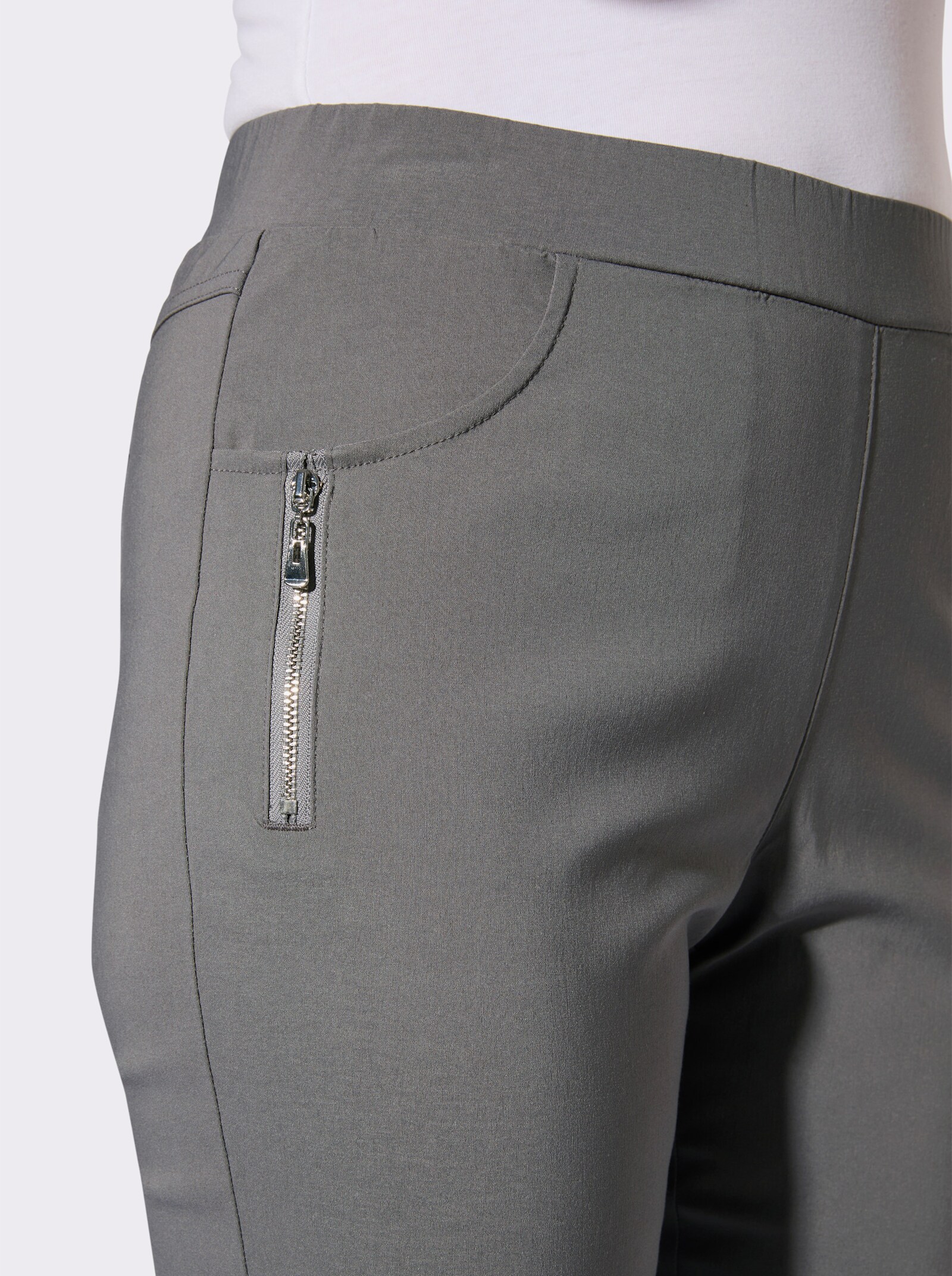 Stretch-Hose in Bengalin-Qualität - grau