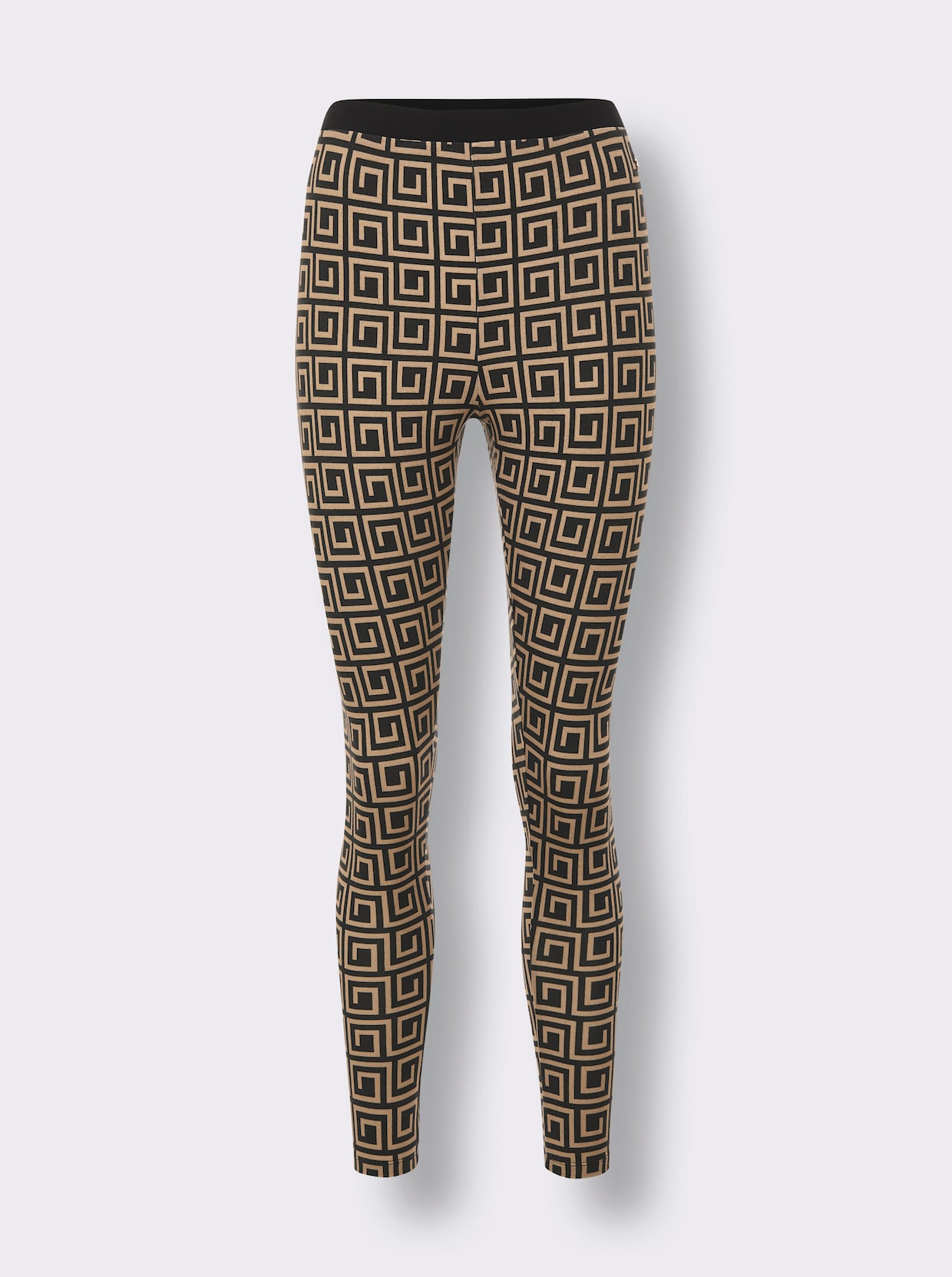 CREATION L PREMIUM Modal-Leggings - schwarz-camel-bedruckt