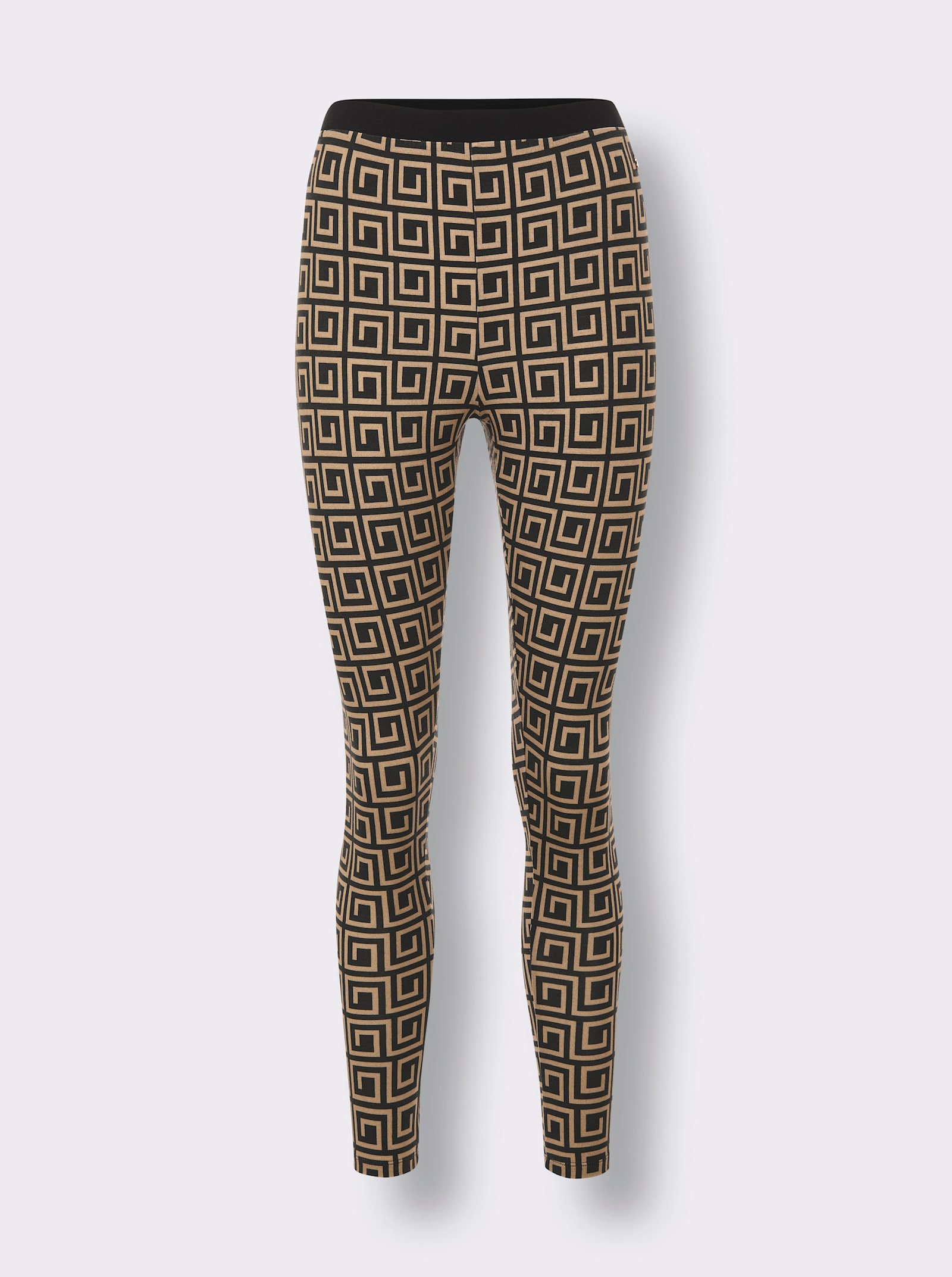 CREATION L PREMIUM Modal-Leggings - schwarz-camel-bedruckt