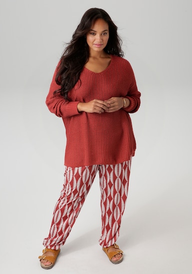 Aniston PLUS Strickpullover - rostrot