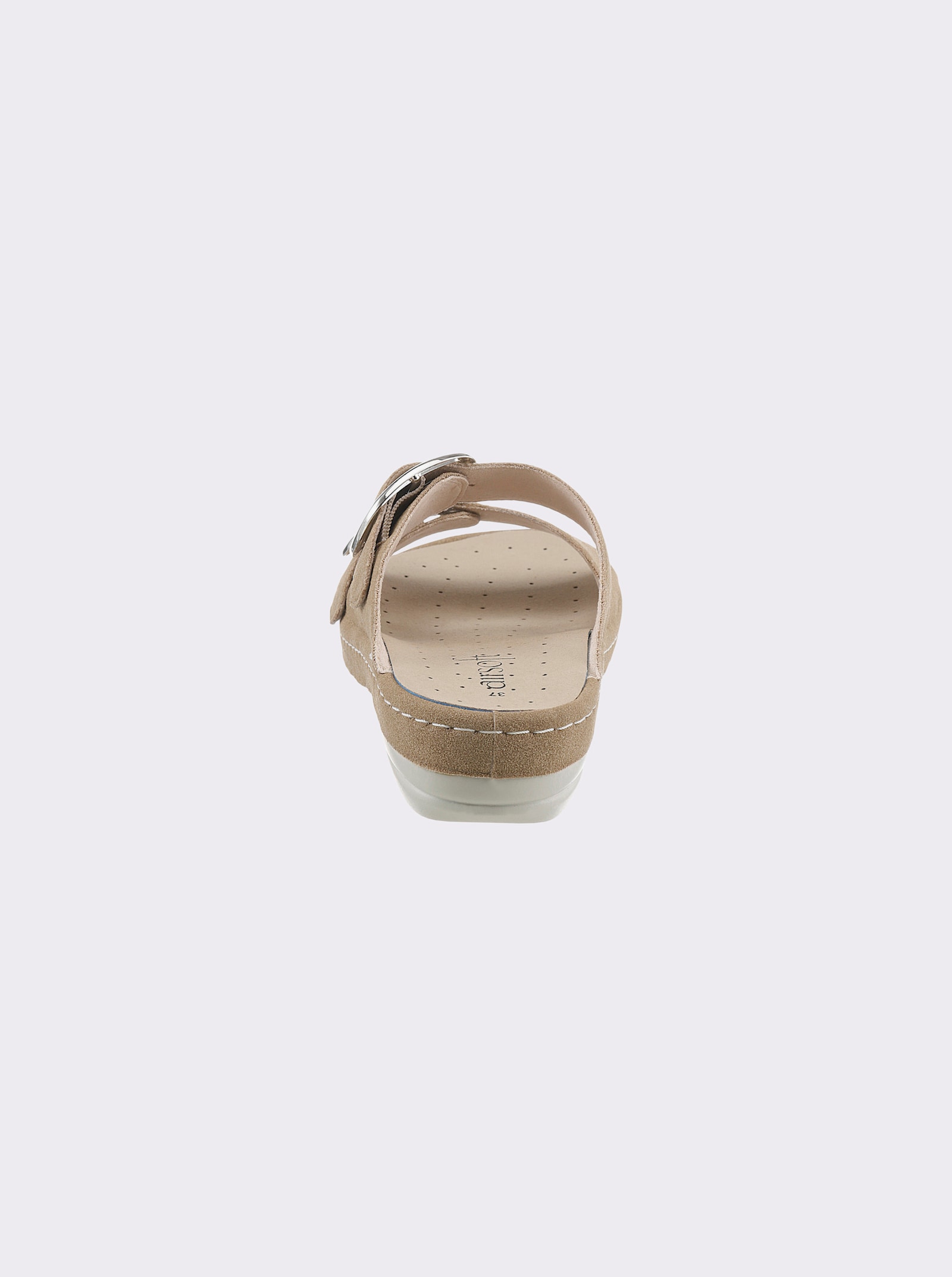 airsoft modern+ Pantolette aus Lederimitat - camel