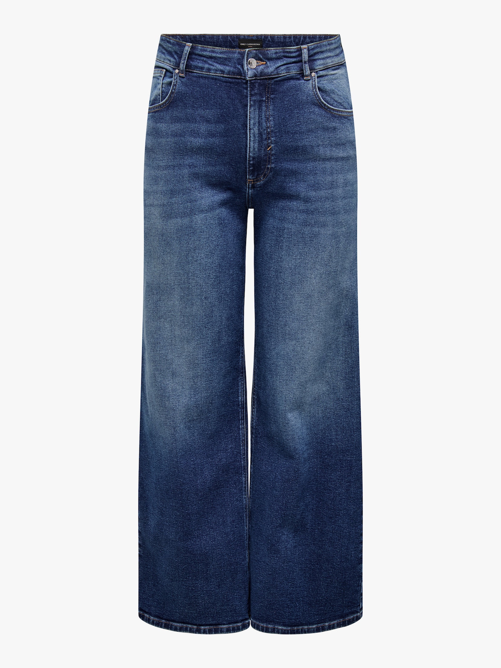 High-waist-Jeans - dark blue denim