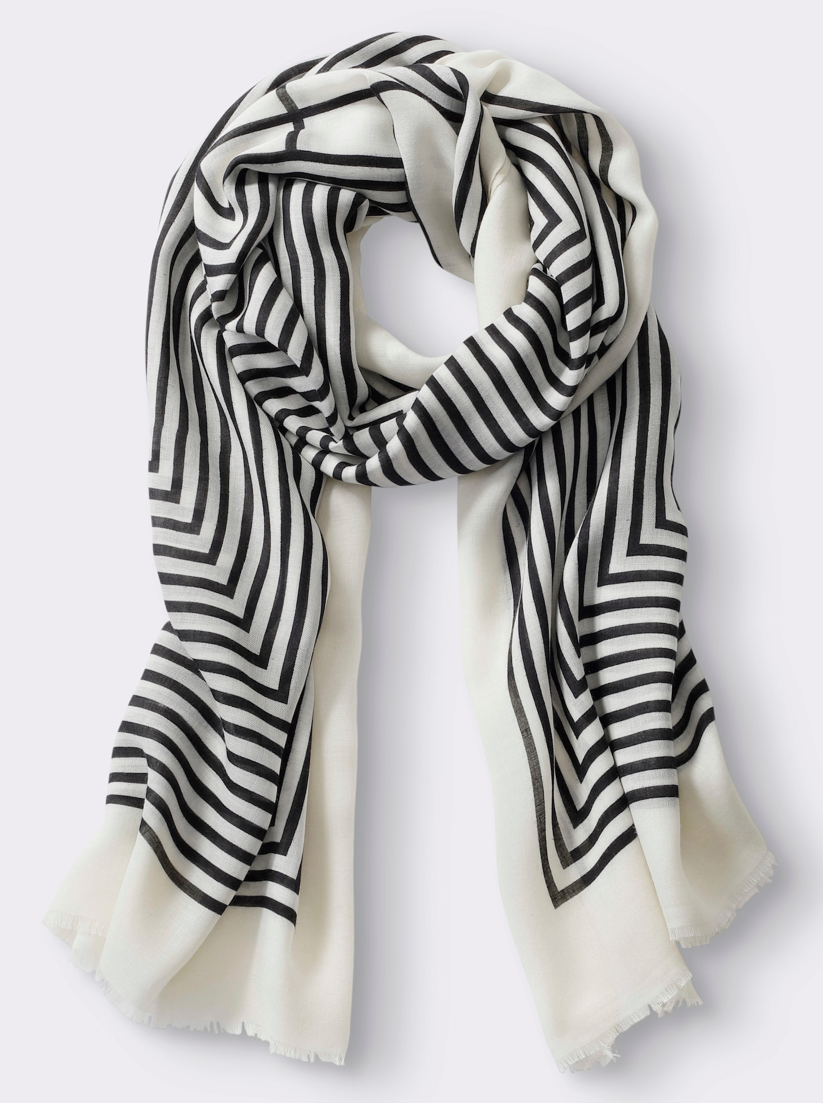 heine Schal - schwarz-weiß